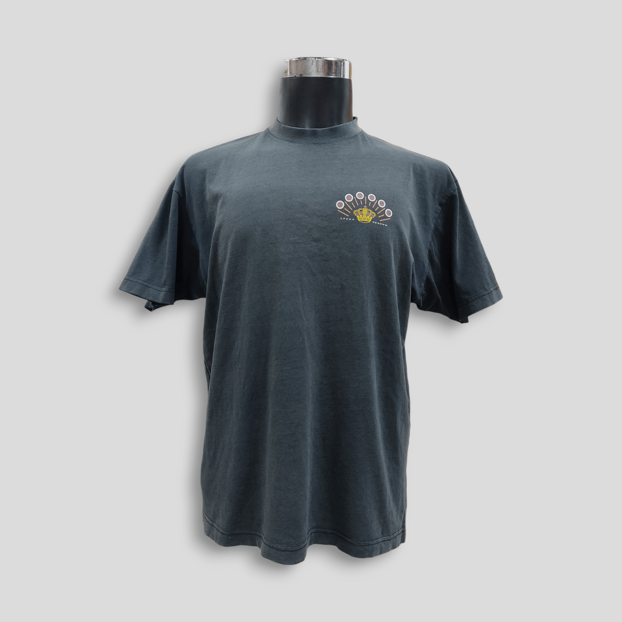 Vintage 90s STUSSY Crown Renown Distressed T-shirt