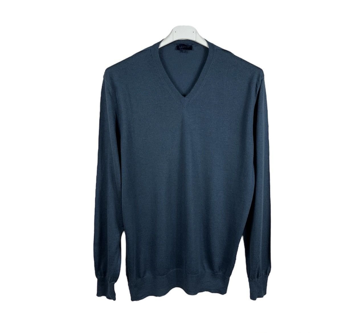 Lanvin × Vintage Vintage Lanvin 100% cashmere v-neck sweater Italian Size US L / EU 52-54 / 3 - 1 Thumbnail