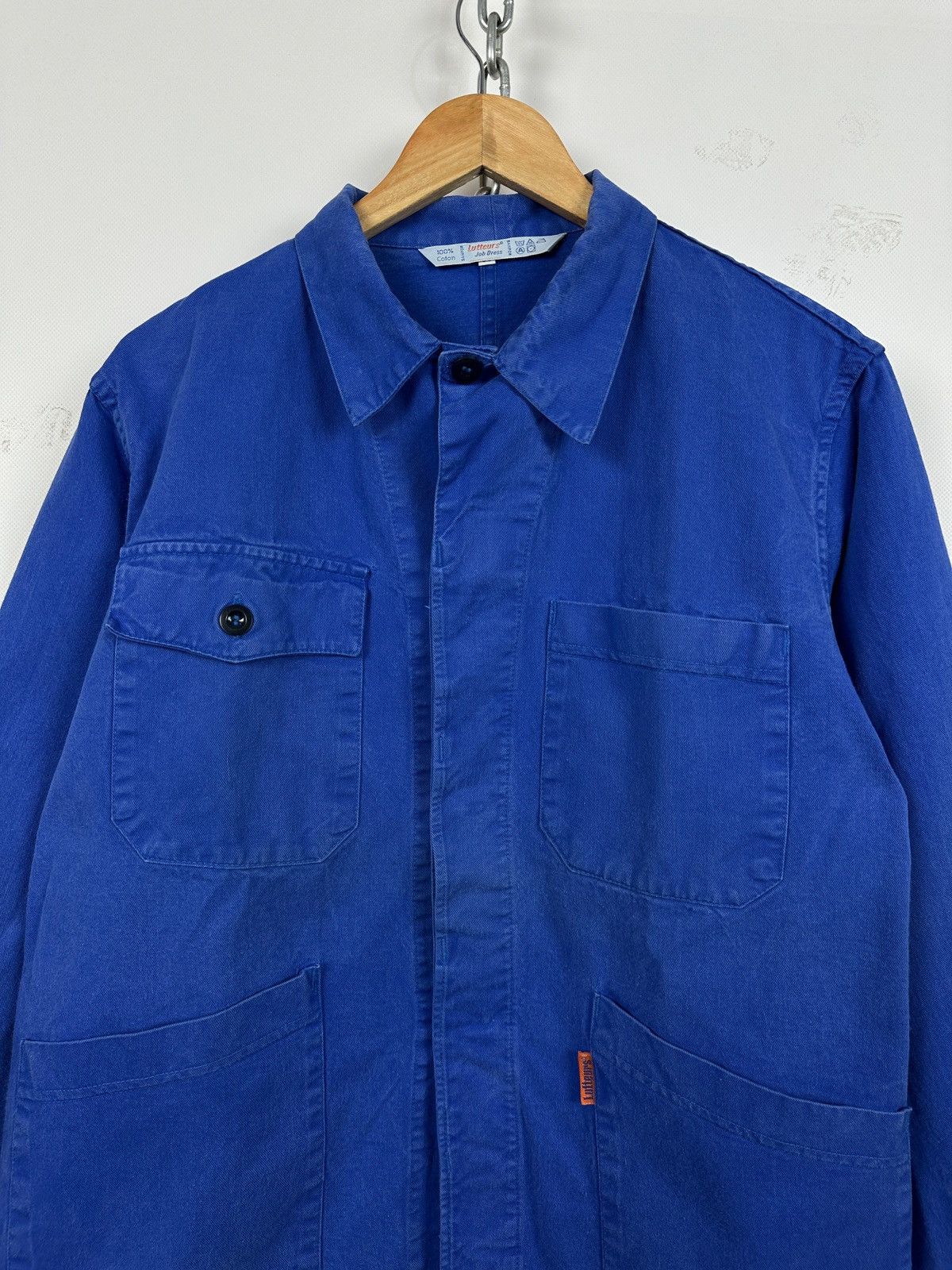 Le Laboureur 80s Vintage Lutteurs French Workwear Sanfor Chore Jacket Size US M / EU 48-50 / 2 - 6 Thumbnail