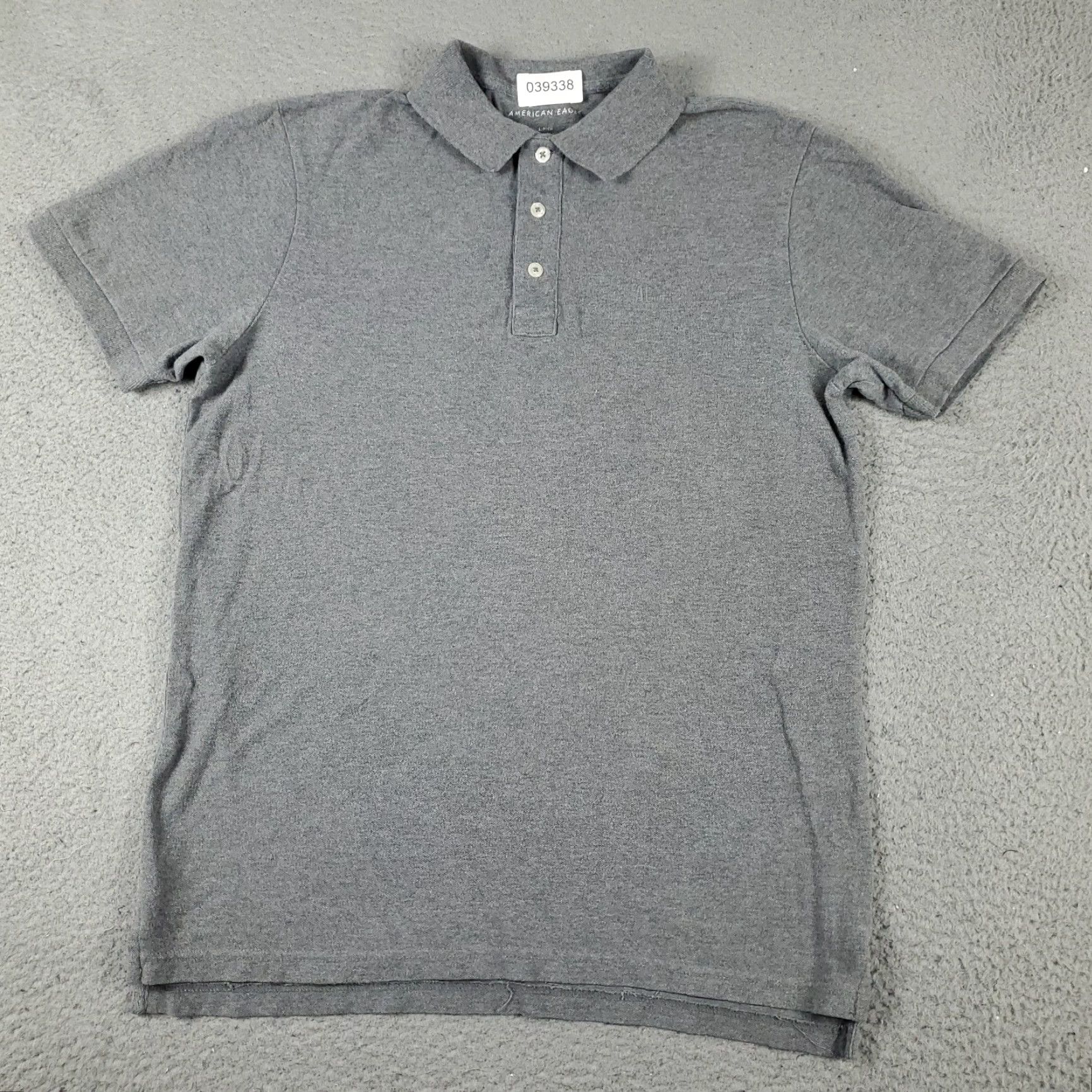 American Eagle Outfitters VINTAGE American Eagle Polo Shirt Mens Small Casual Short Sleeve Gray Cotton Blend 90s Male Size US S / EU 44-46 / 1 - 2 Thumbnail