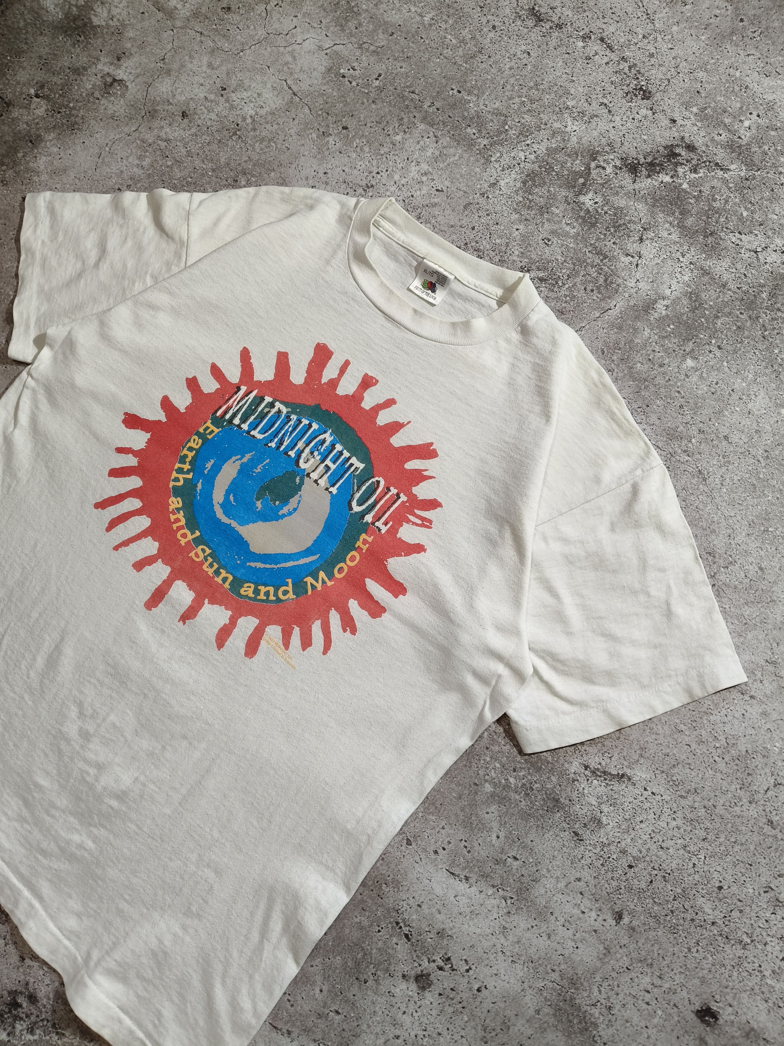 Vintage Midnight Oil 1993 Band Merch T-Shirt Size US XL / EU 56 / 4 - 3 Thumbnail