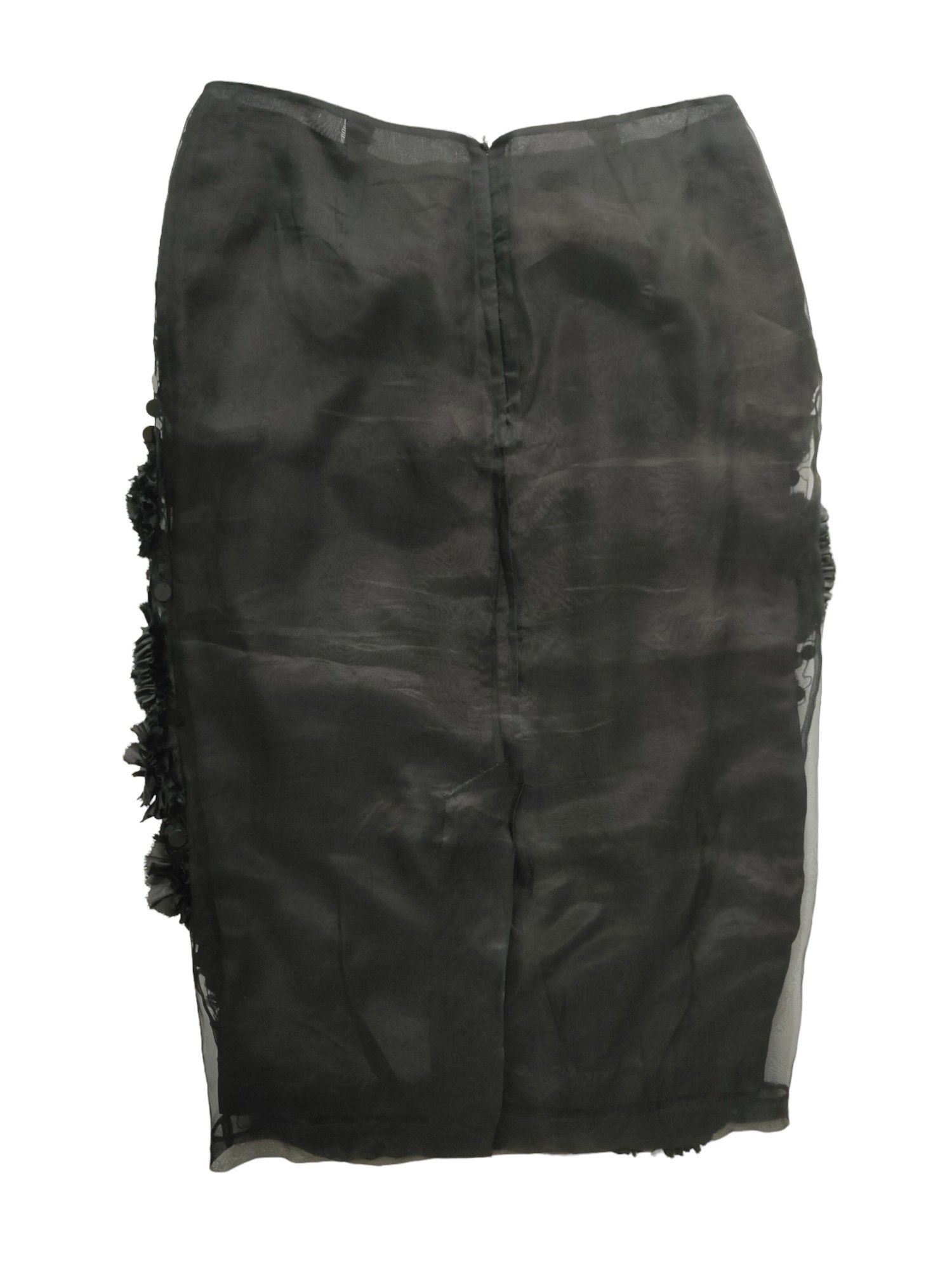 Dries Van Noten Dries Van Noten Black Silk 3/4 Length Skirts Size 27" / US 4 / IT 40 - 2 Thumbnail