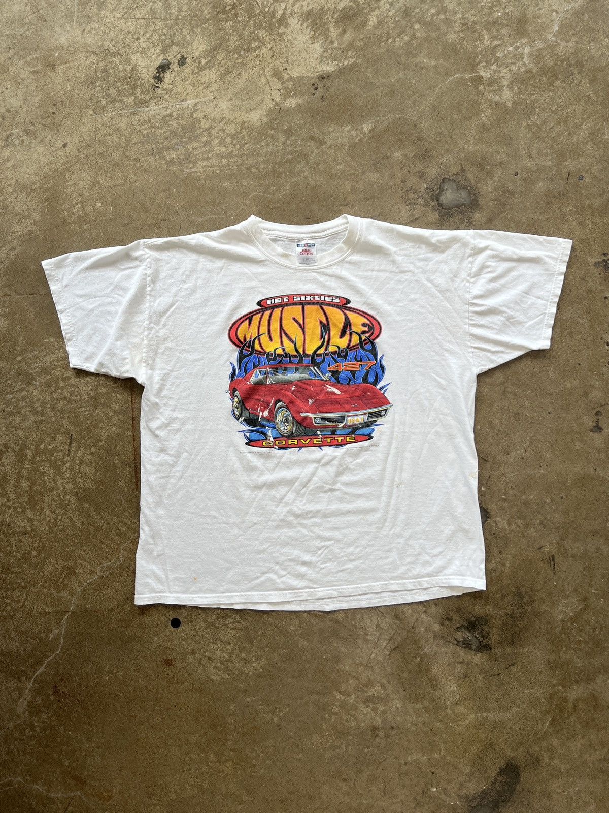 NASCAR Vintage 1999 Hot Sixties Corvette Flame Car Tee XXL Size US XXL / EU 58 / 5 - 2 Thumbnail