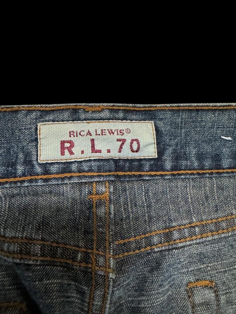 BAGGY 90s Rica Lewis Designer Sick Mudwash Distres Dark Jean