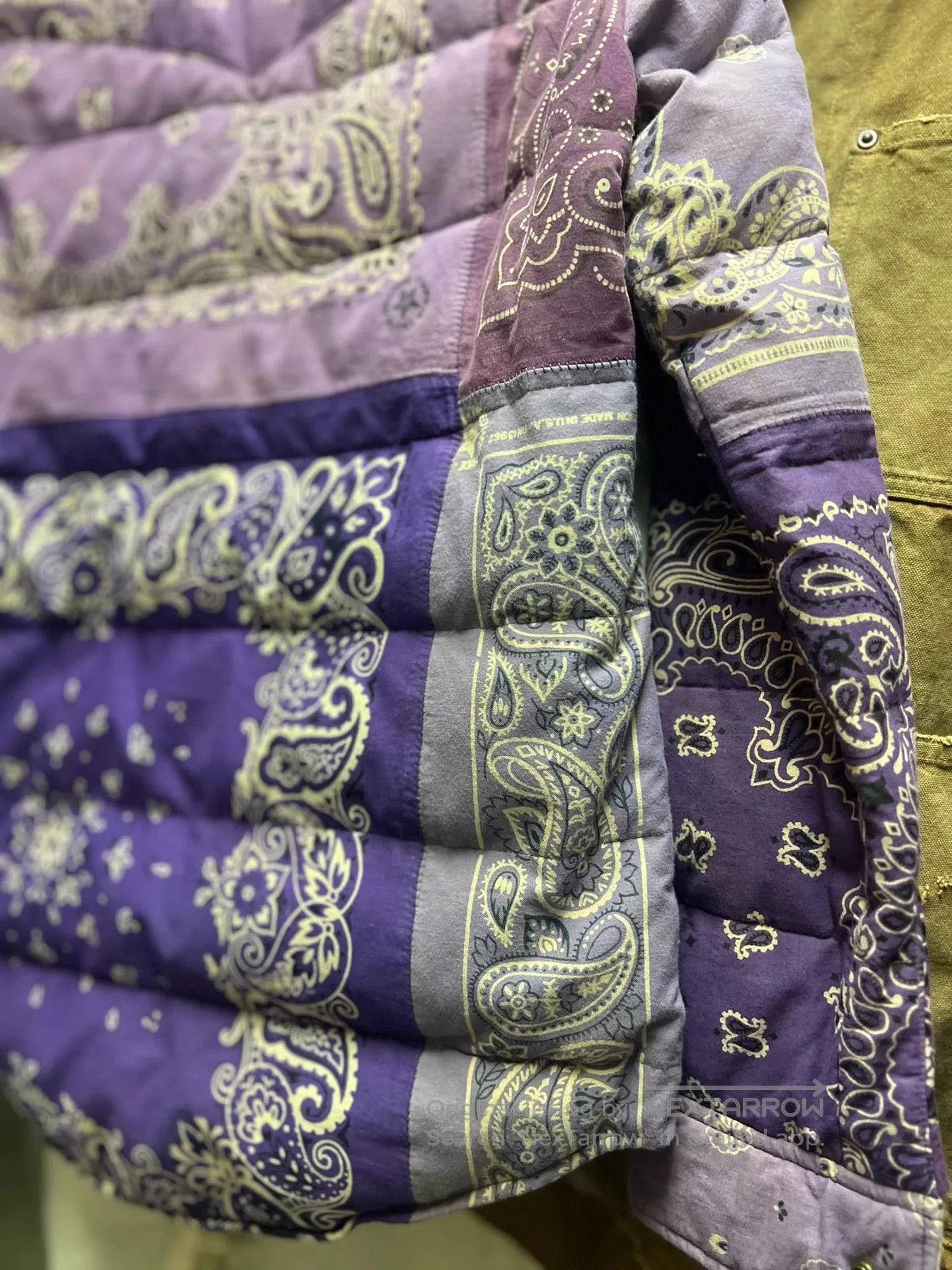Visvim Purple Bandana Pattern Quilted Button-Up Shirt. Size US M / EU 48-50 / 2 - 7 Thumbnail