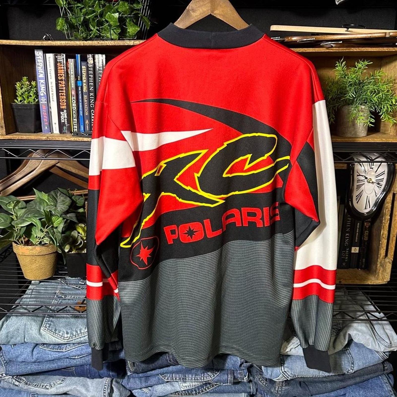 Hanes Vintage 90s Polaris AOP Snowmobile Racing Jersey Tee Shirt Size US L / EU 52-54 / 3 - 2 Thumbnail