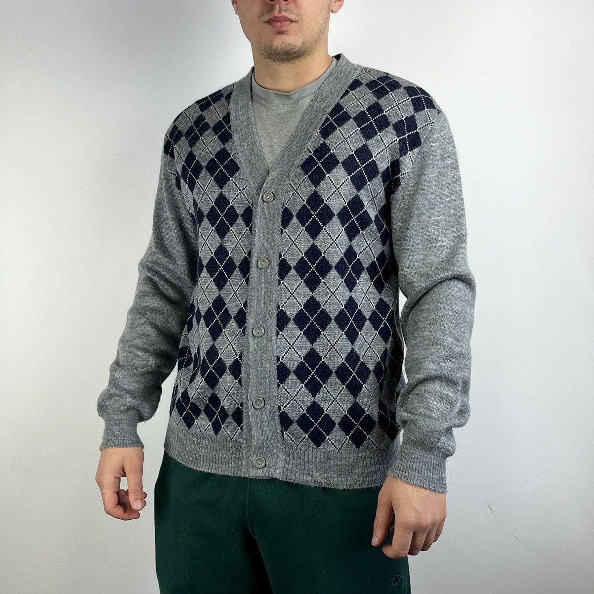 Japanese Brand Vintage wool cardigan sweater size Medium Size US M / EU 48-50 / 2 - 1 Thumbnail