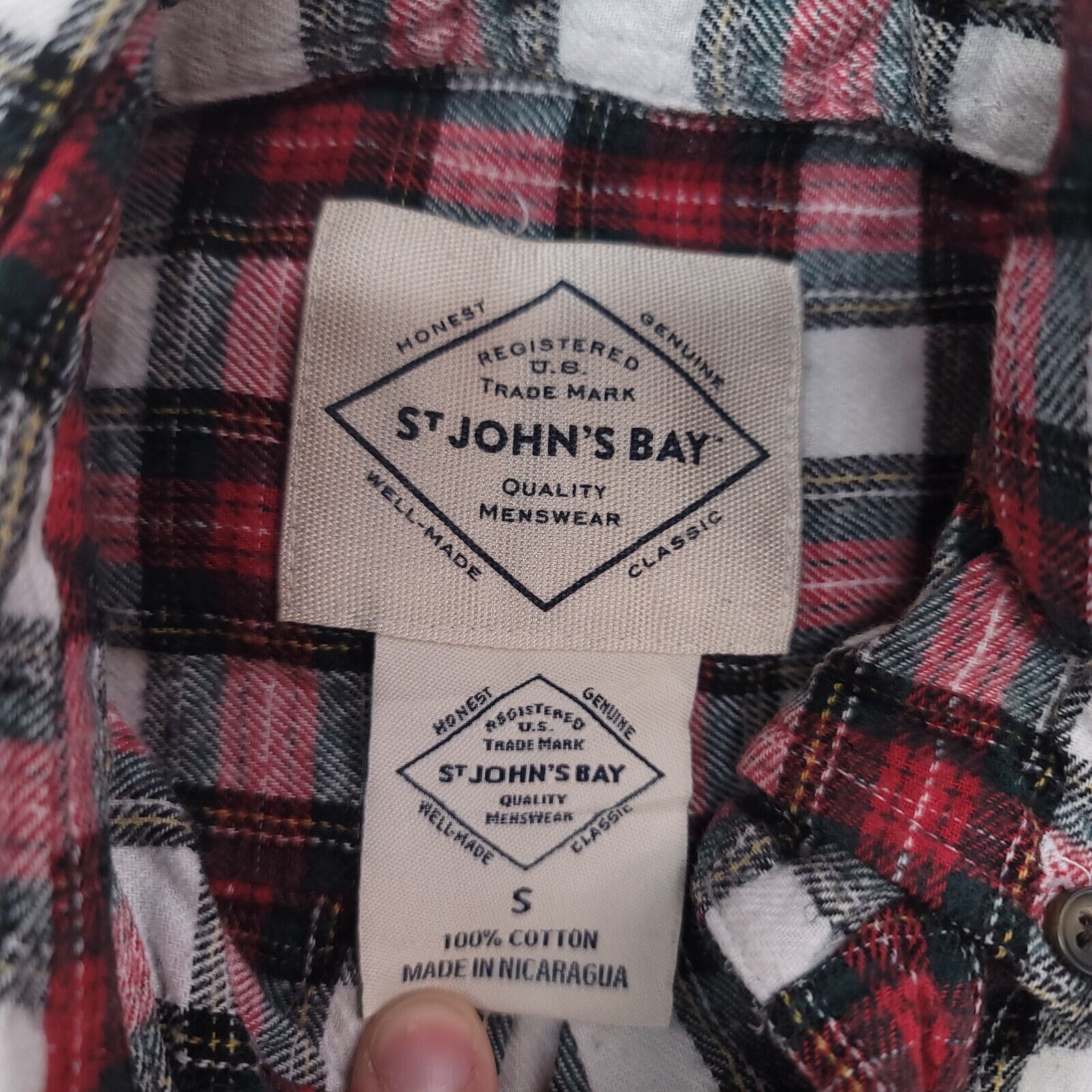 St. Johns Bay St Johns Bay Tartan Flannel Button Up Shirt Mens Size S Red Size US S / EU 44-46 / 1 - 3 Thumbnail