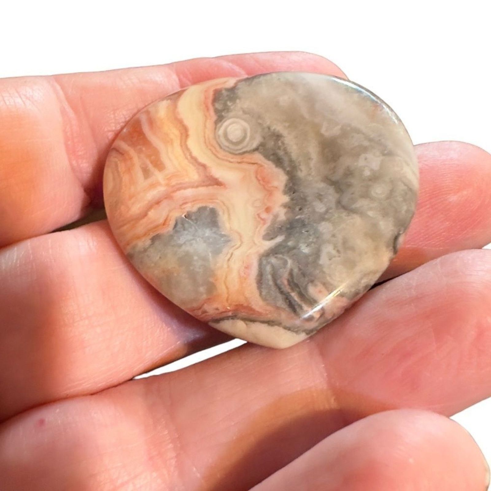 The Unbranded Brand 1pc Hand Carved Natural Gemstone Mini Heart Pocket Stone Size ONE SIZE - 10 Thumbnail
