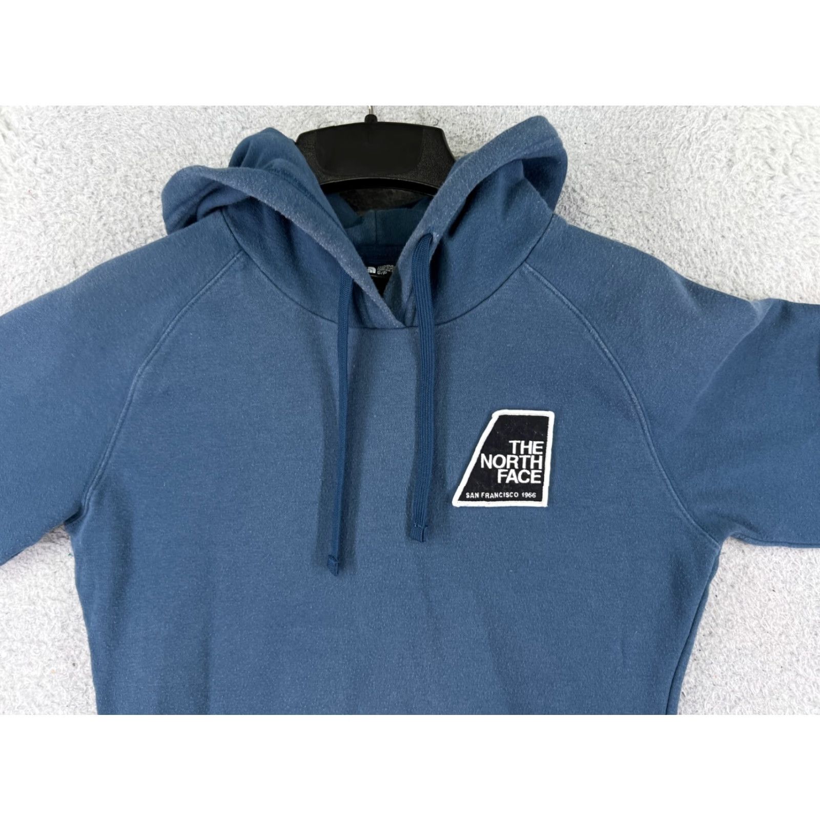 The North Face The North Face Hoodie Womens Small Blue Pullover Logo Sweater Cotton Blend Size S / US 4 / IT 40 - 4 Thumbnail