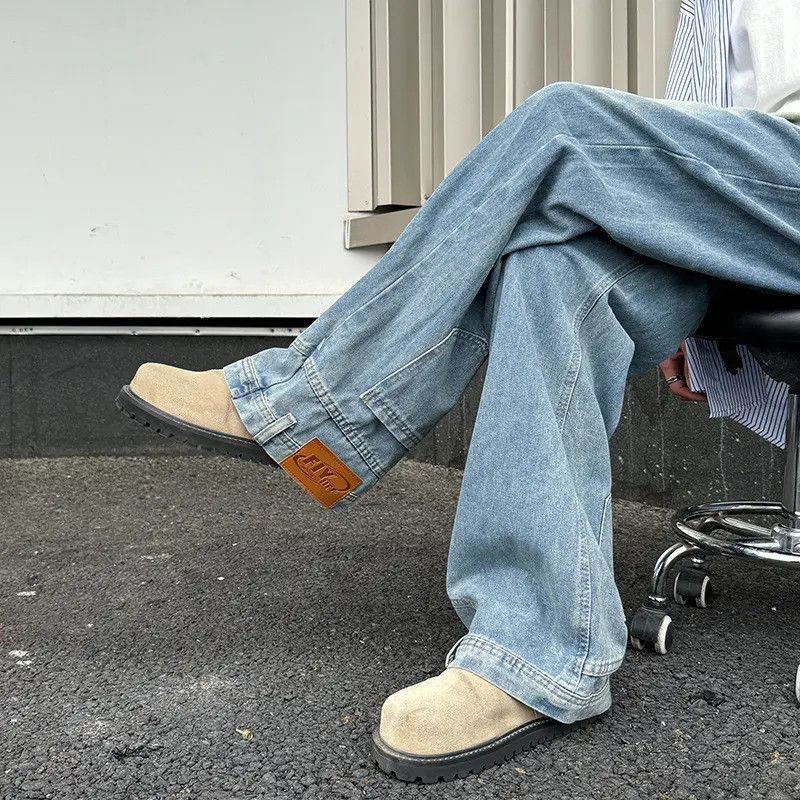 Japanese Brand Retro wide leg loose inverted pocket jeans Size US 30 / EU 46 - 5 Thumbnail