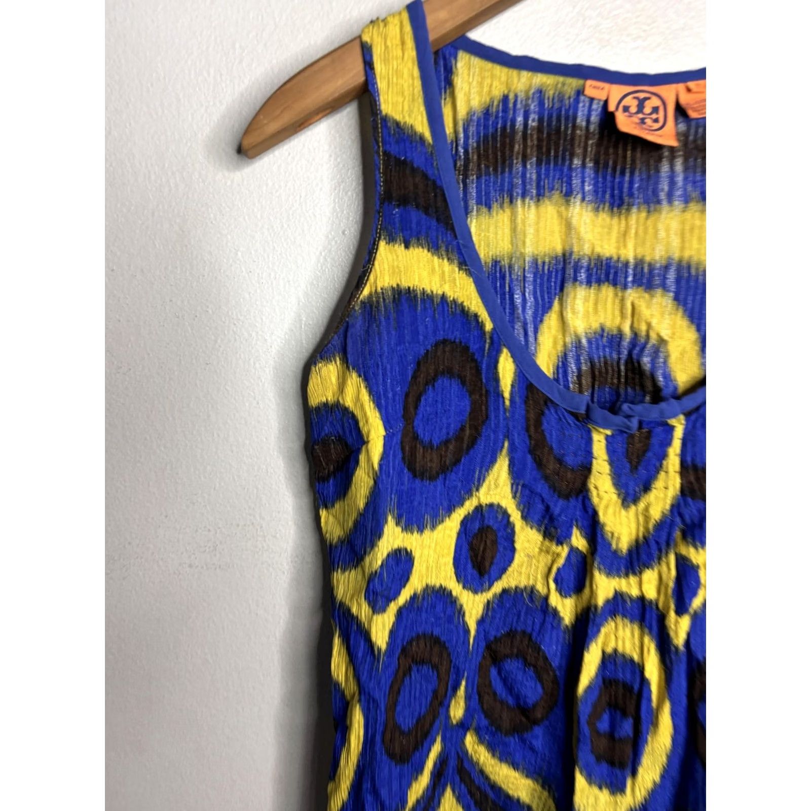 Tory Burch Tory Burch Tank Top Womens 4 Ikat Print Silk Sleeveless Boho Blouse Shirt Size S / US 4 / IT 40 - 2 Thumbnail
