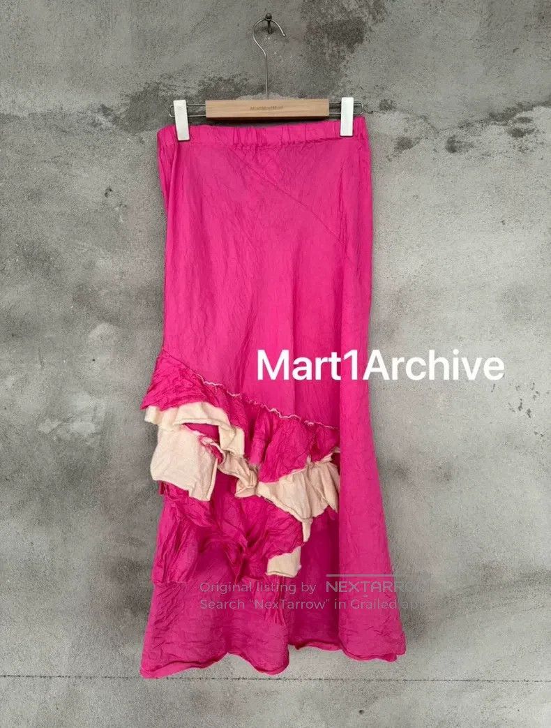 Comme des Garcons Comme Des Garcons size M Textured red patchwork long dress Size 23" - 1 Thumbnail