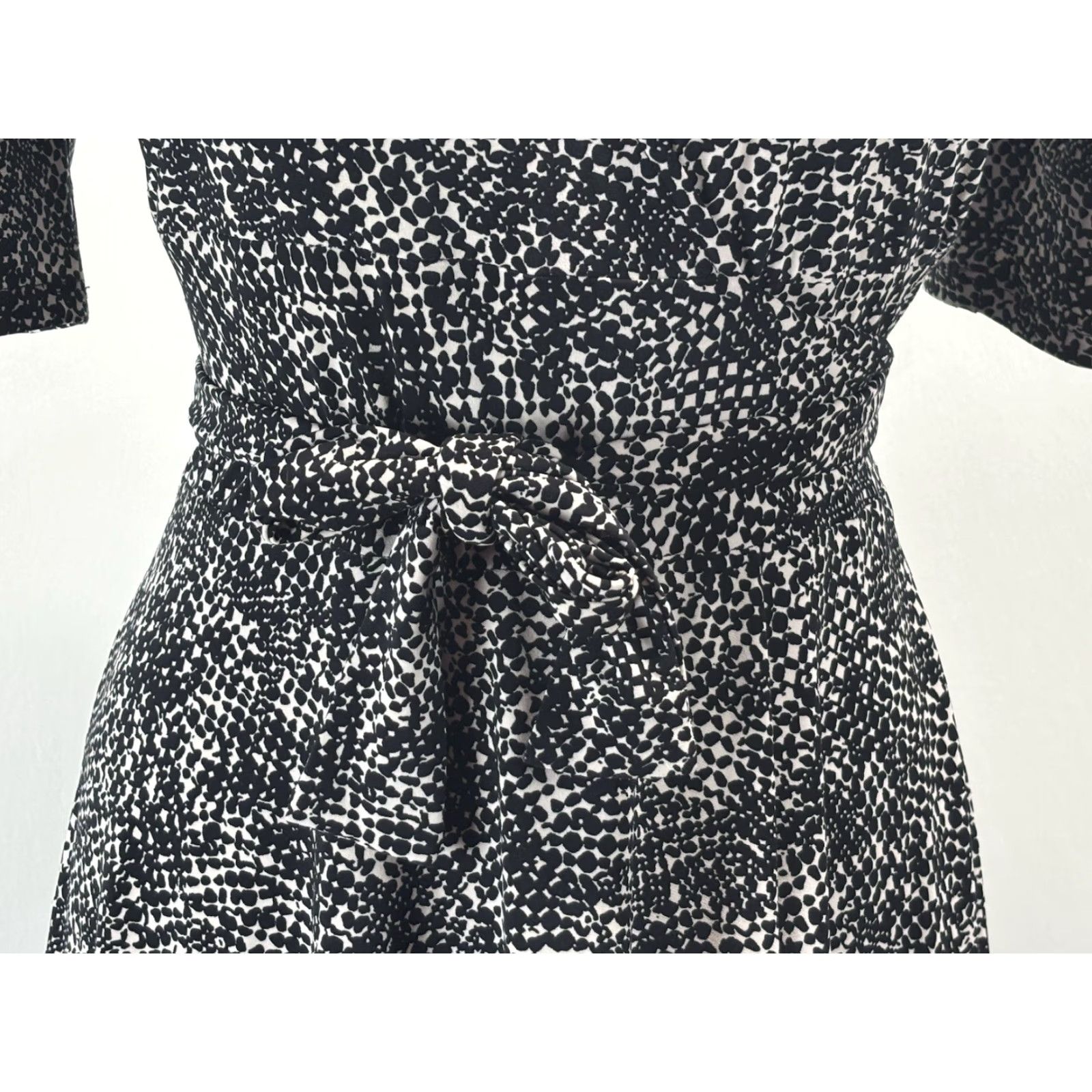 Ralph Lauren Lauren Ralph Lauren Wrap Dress Sz 2 Women’s Black White Stretch Comfort Career Size XS / US 0-2 / IT 36-38 - 6 Thumbnail