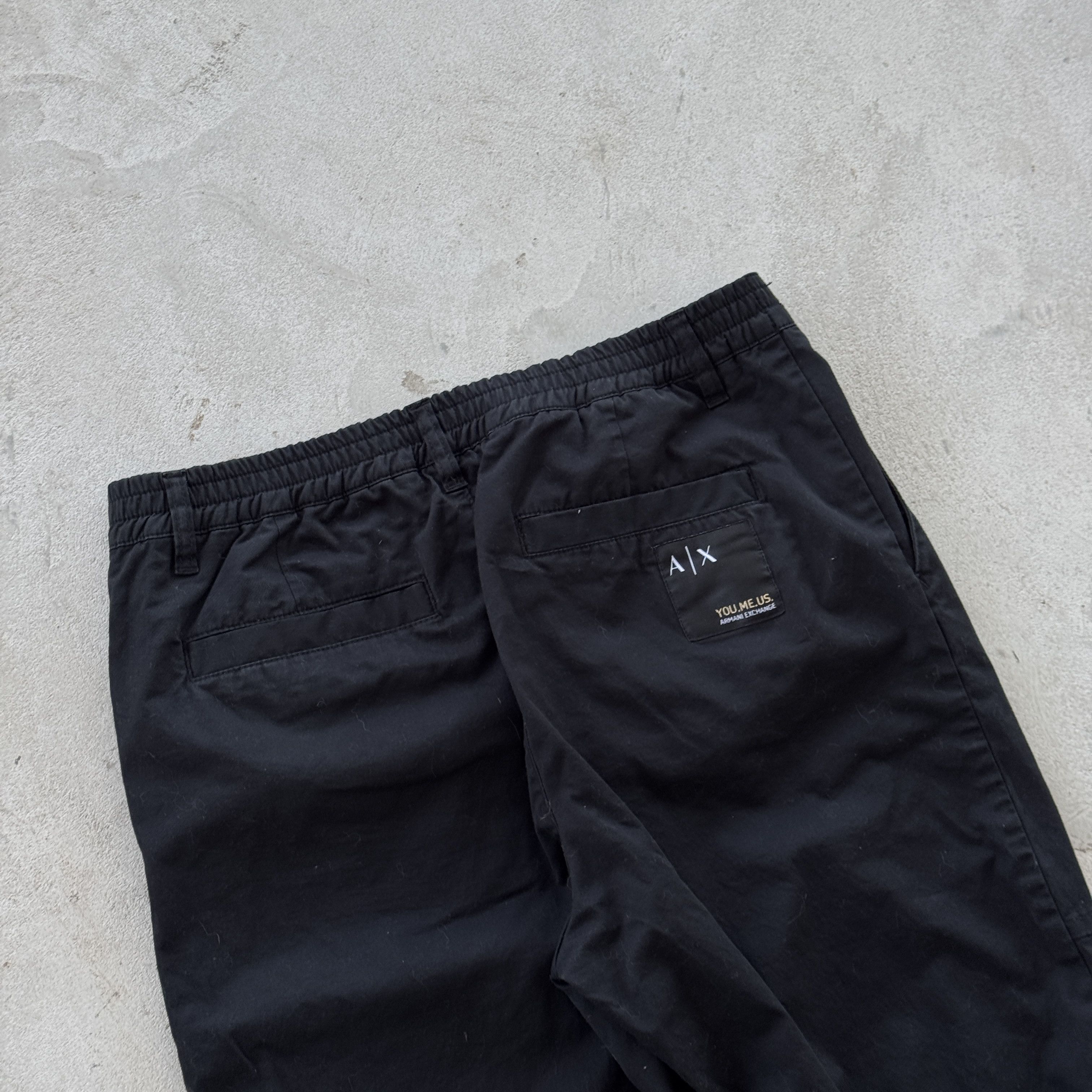 Armani Exchange Armani Exchange A|X Black Sustainable Cuffed Joggers 33 Size US 33 - 4 Thumbnail