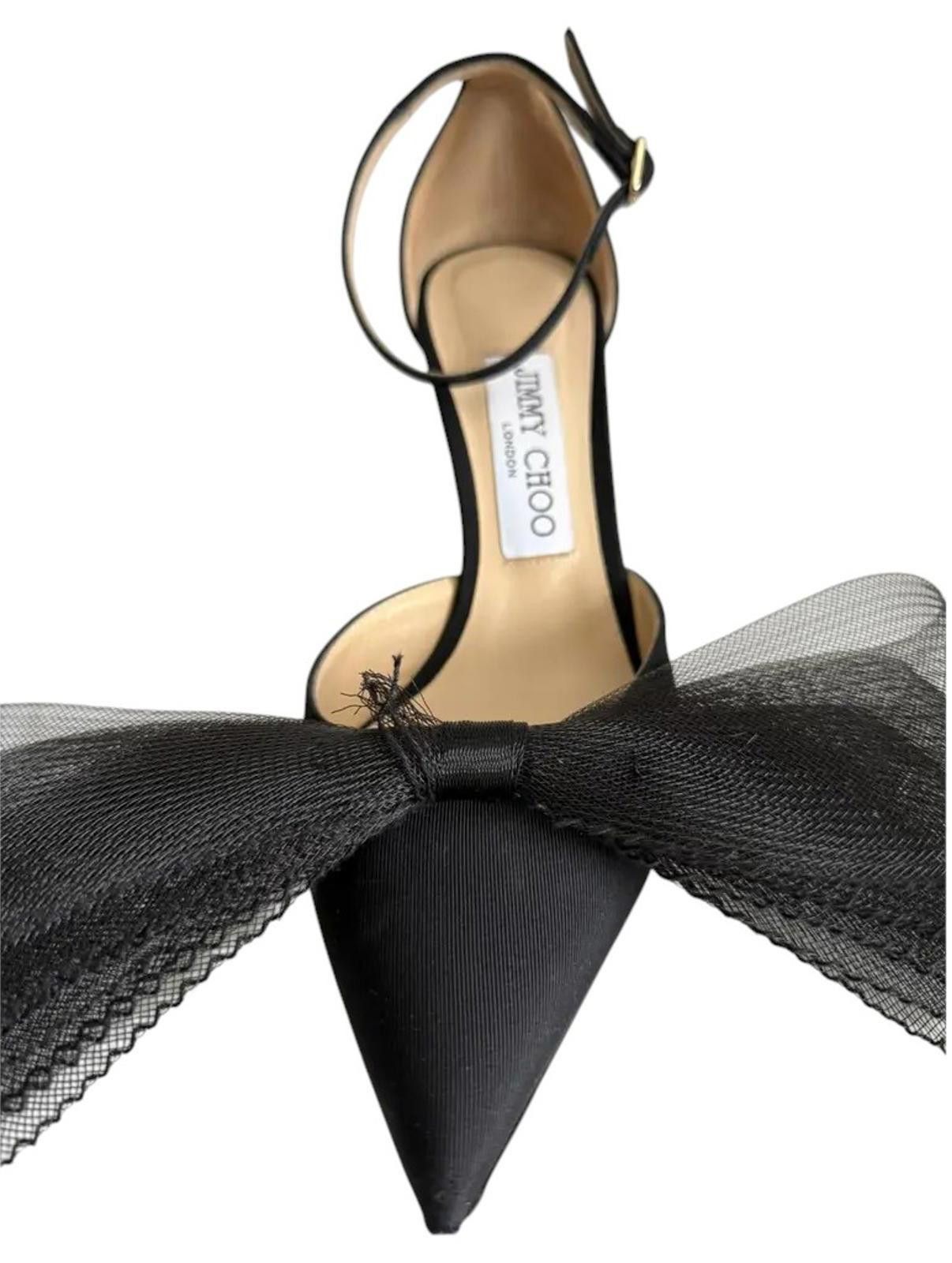 Jimmy Choo Jimmy Choo Averly 100 bow ankle strap pumps Size US 7.5 / IT 37.5 - 4 Thumbnail