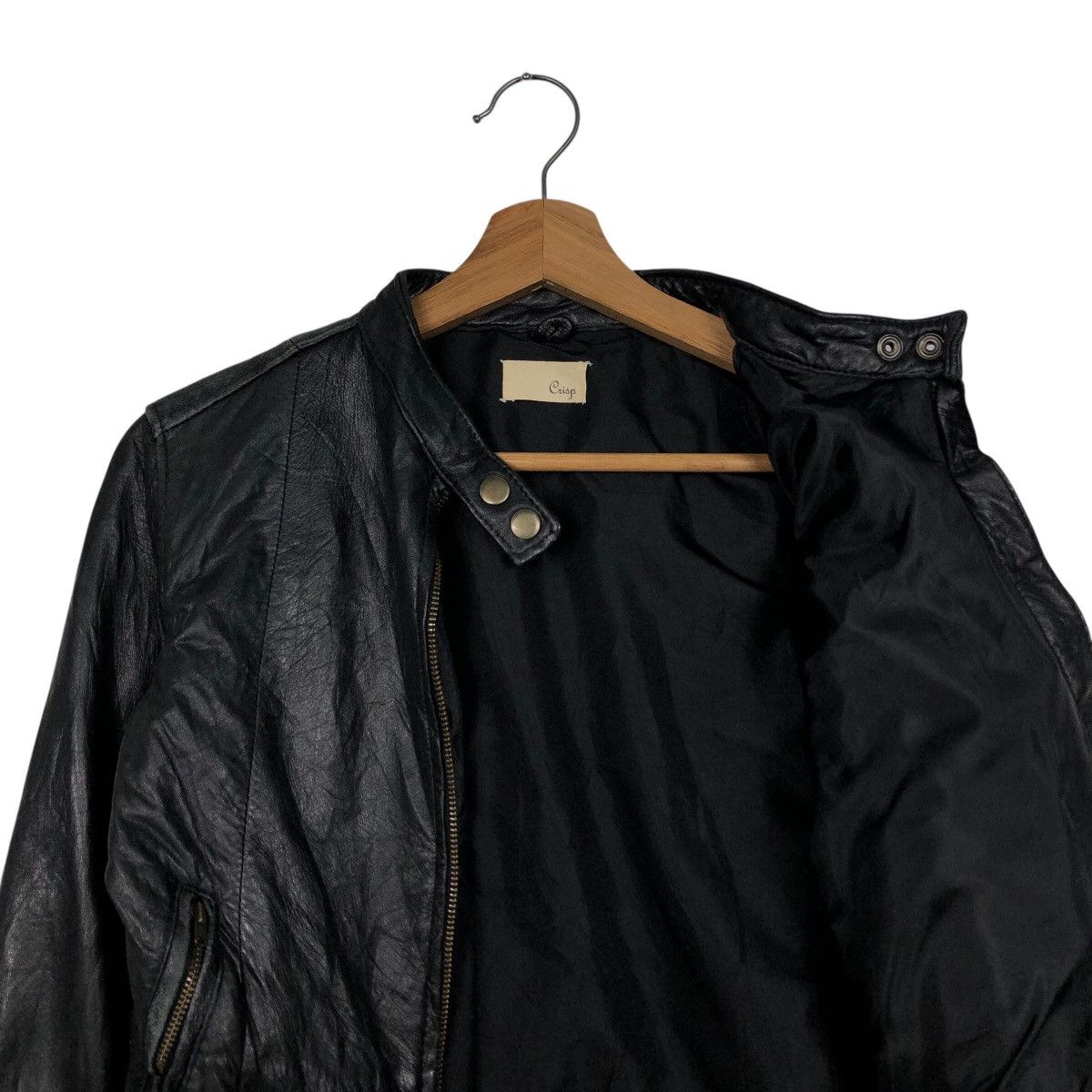Japanese Brand 📌Vintage Cropped Biker Leather Jacket Crisp Issey Miyake Size US M / EU 48-50 / 2 - 13 Thumbnail