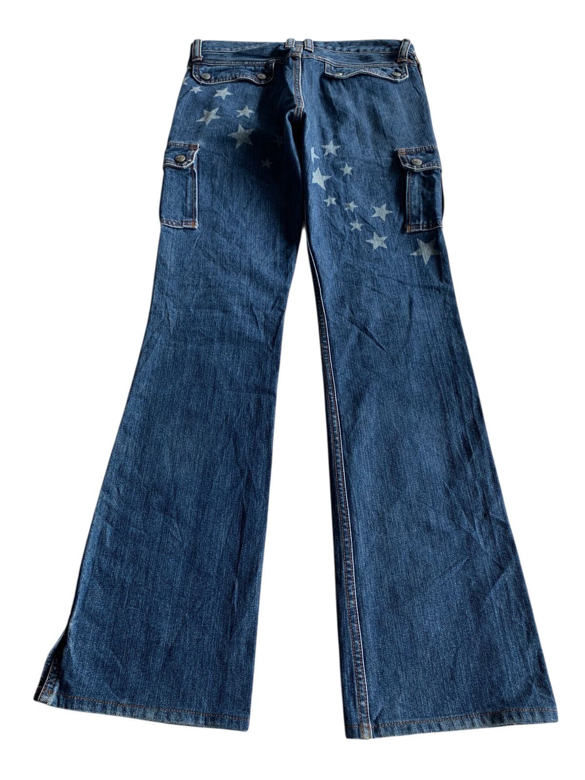 Kapital RARE💥HYSTERIC GLAMOUR STAR FLARED REPAIRED DISTRESSED DENIM Size US 30 / EU 46 - 4 Thumbnail