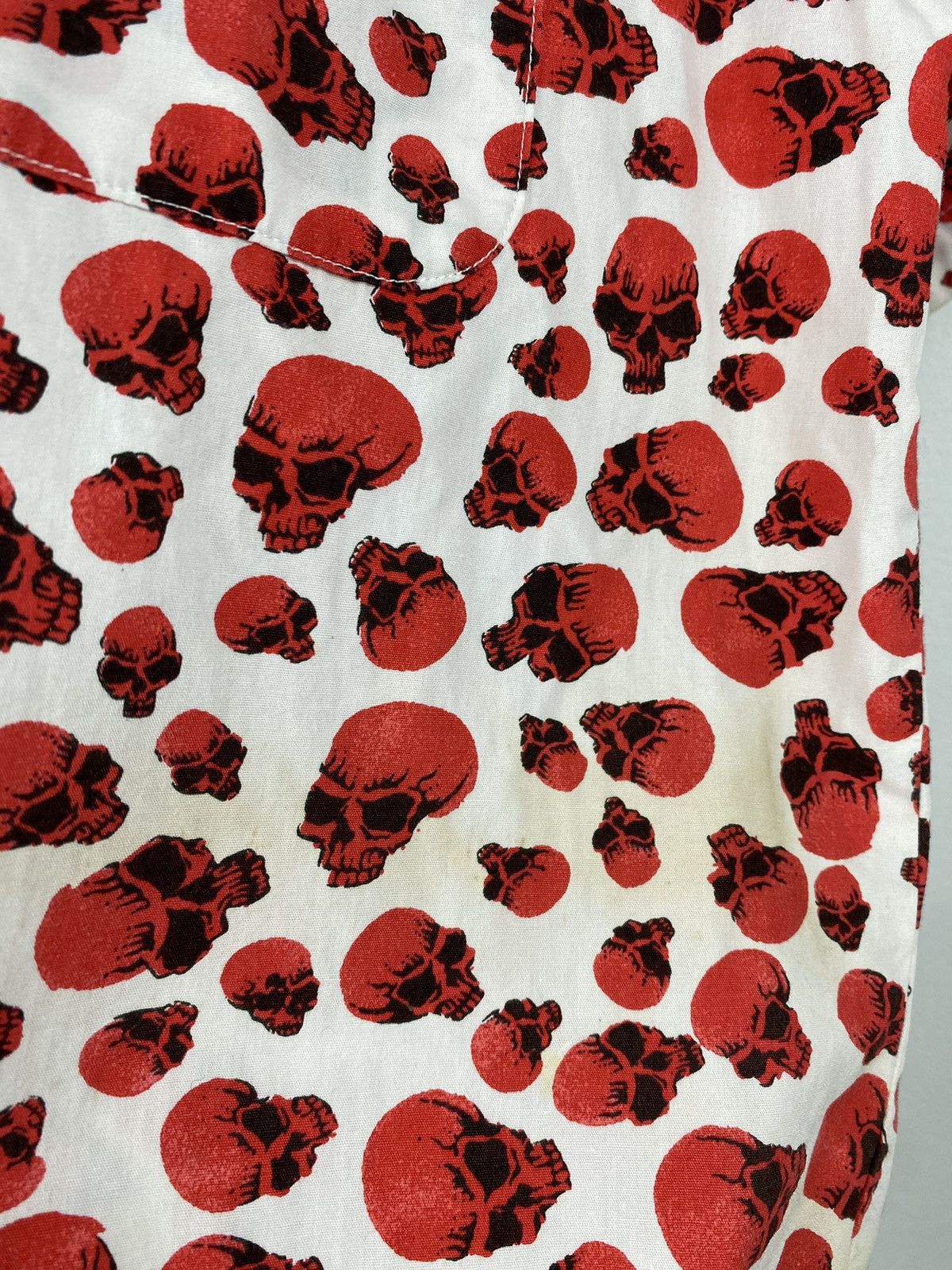If Six Was Nine Red Skull Button Up Shirt Size US M / EU 48-50 / 2 - 4 Thumbnail
