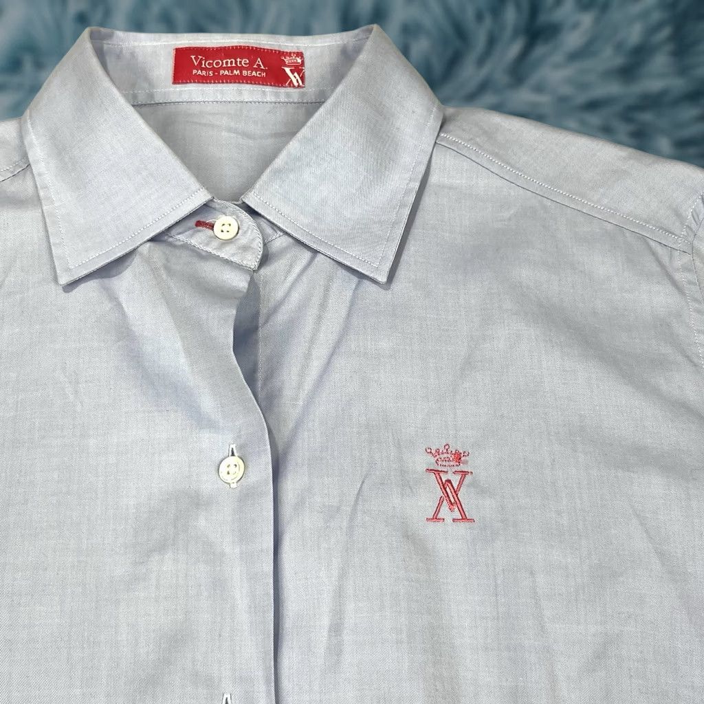 Vintage VICOMTE A BUTTON UPSHIRT WOMEN XL100% COTTON BLUE ITALY THOMAS MASON Size XL / US 12-14 / IT 48-50 - 1 Thumbnail