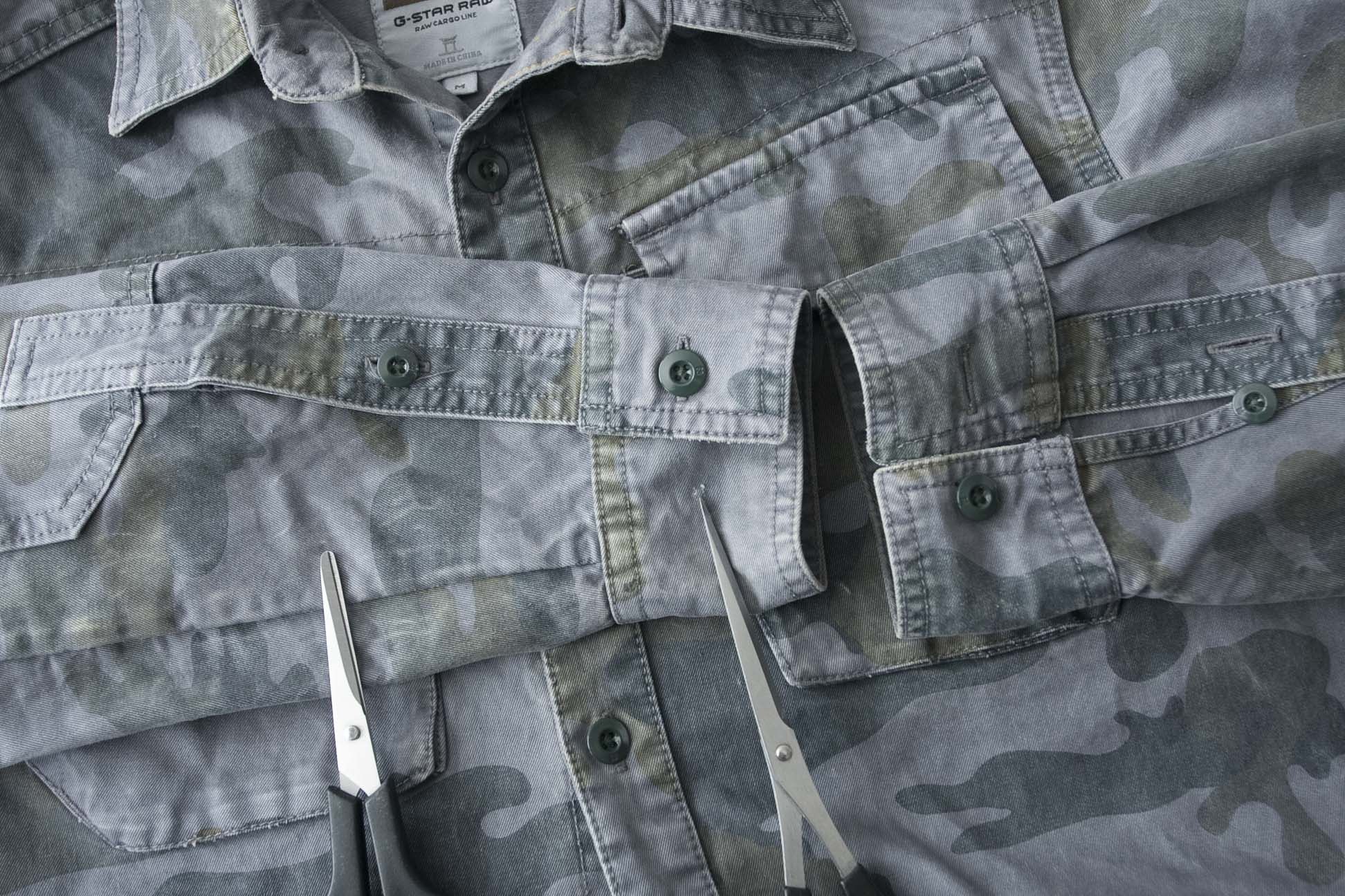 G-Star G Star Heavy Shirt Camo Denim Size S/M Fading Gray / Green Size US M / EU 48-50 / 2 - 4 Thumbnail