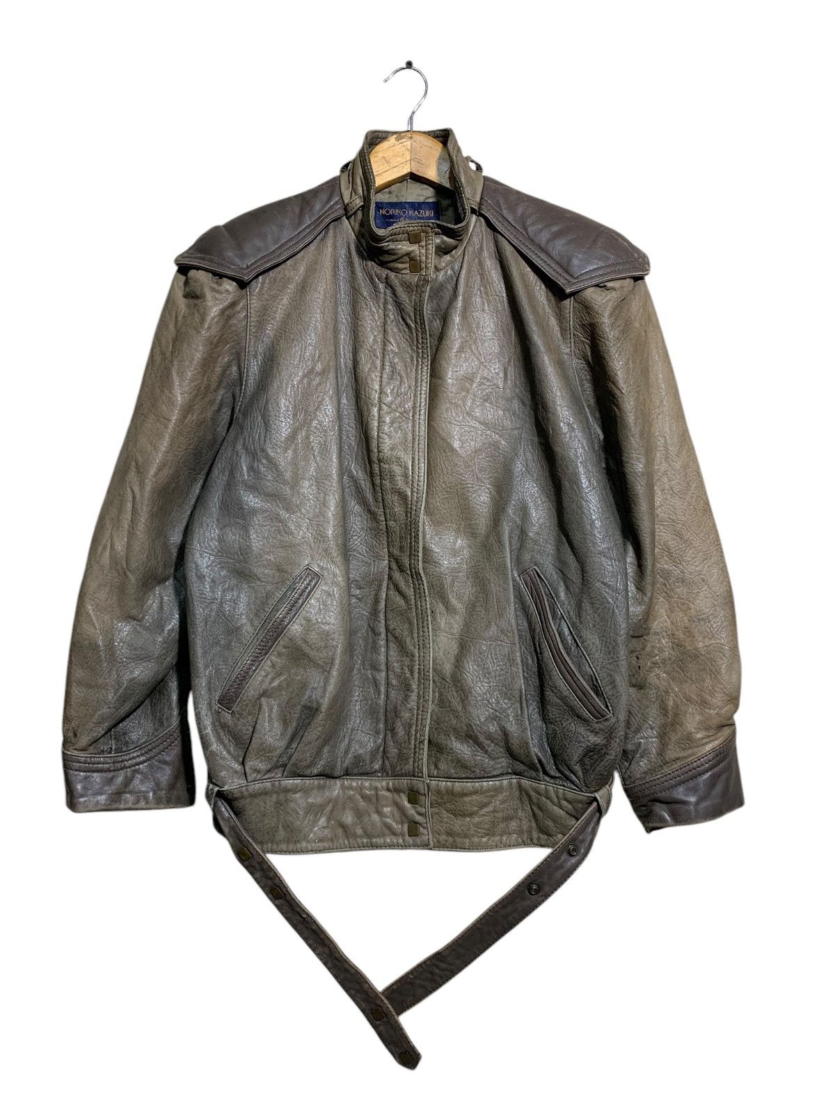 Japanese Brand × Leather × Vintage 🔥NORIKO KAZUKI JAPAN ROCKABILY LEATHER JACKETS Size US M / EU 48-50 / 2 - 1 Thumbnail