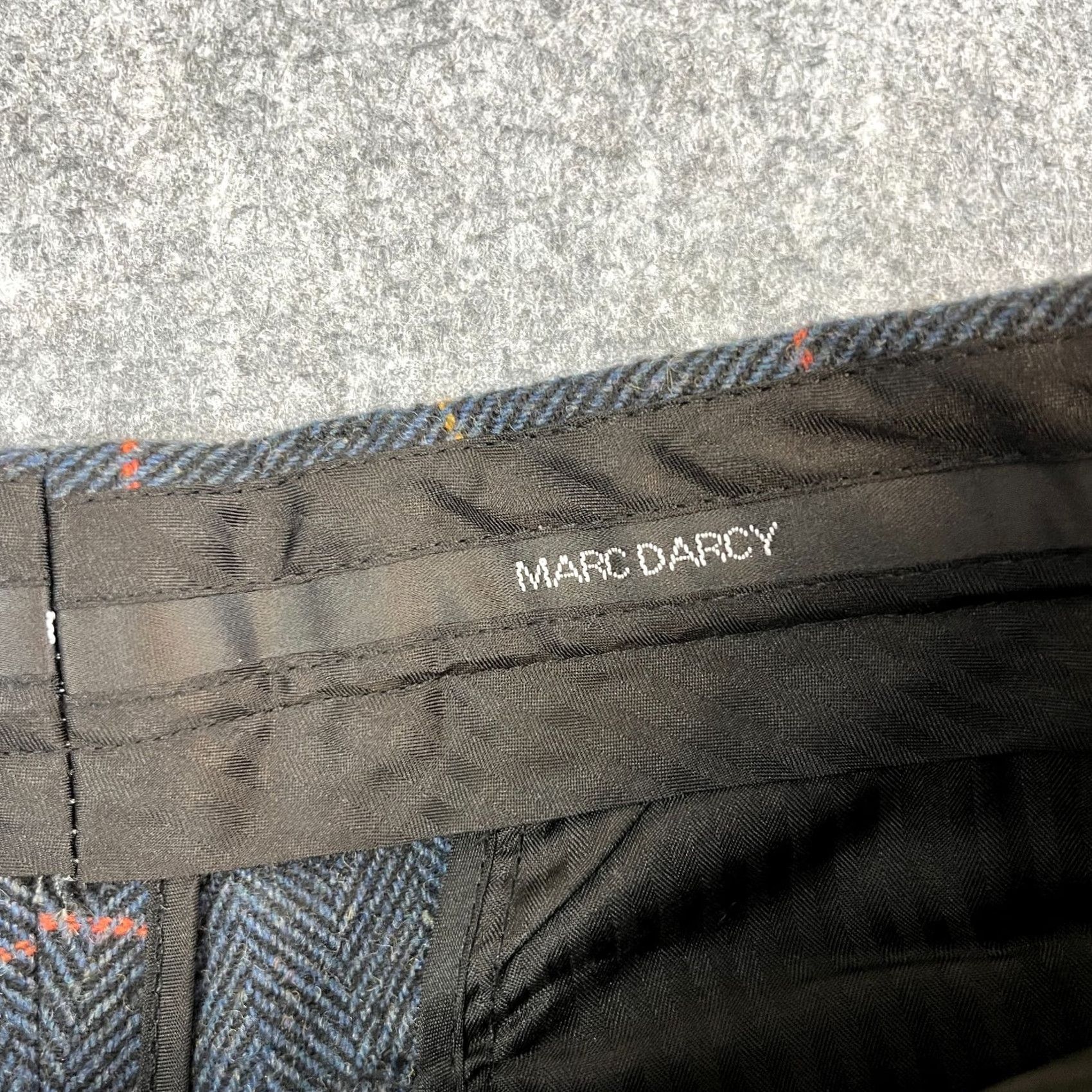 Vintage Marc Darcy Mens Wool Dress Trousers Pants Tapered 30 Grey Check Plaid Formal Size US 30 / EU 46 - 7 Thumbnail