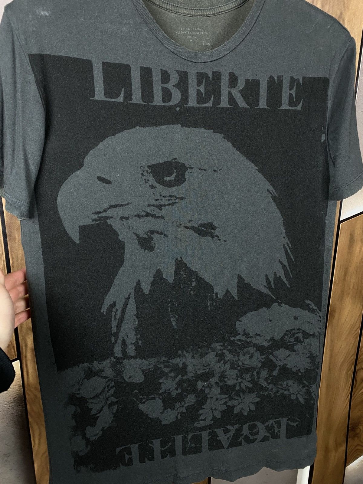 Allsaints 🦅Vintage 90s T-Shirt Allsaints Liberte Egalite Eagle Tee🦅 Size US XS / EU 42 / 0 - 2 Thumbnail