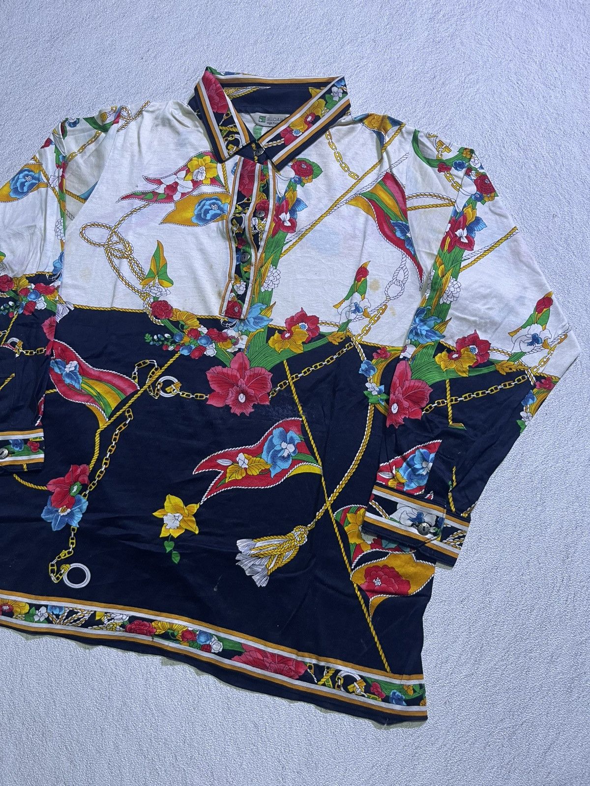 Japanese Brand Y2K SILLOAM long tshirt full print motif multi color Size US M / EU 48-50 / 2 - 2 Thumbnail