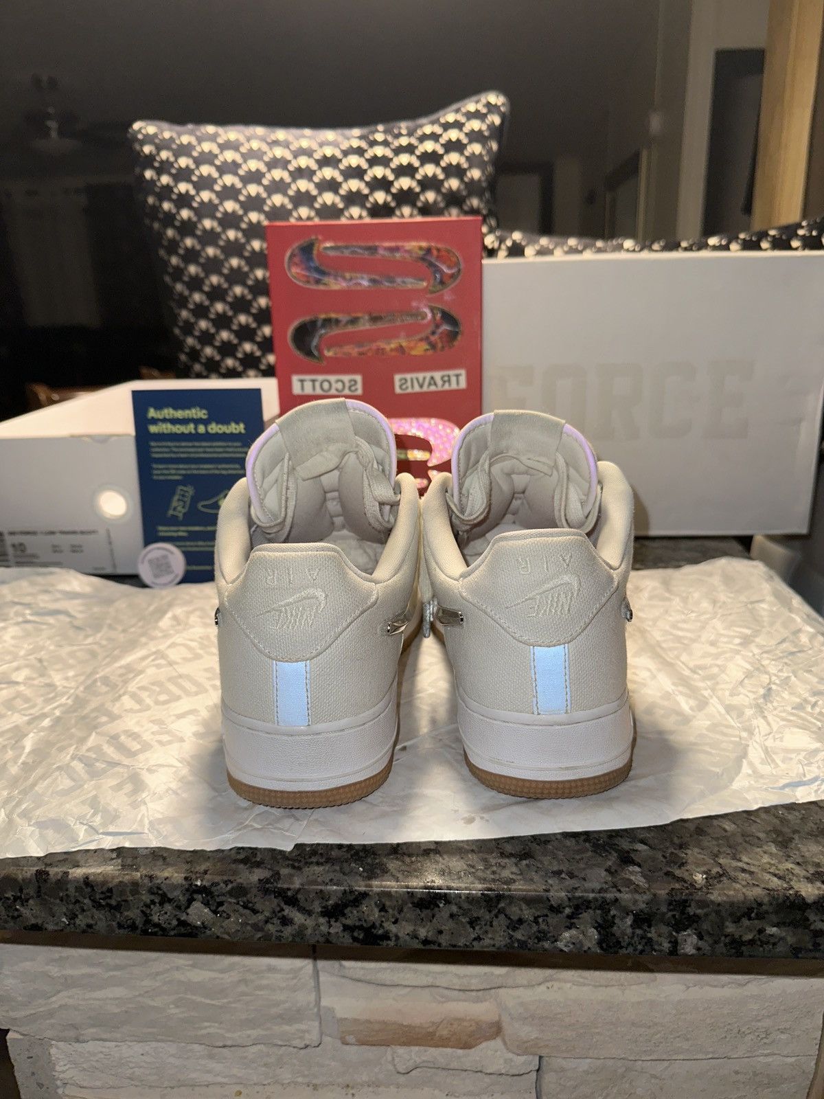 Nike × Travis Scott Travis Scott Air Force 1s 2017 OG ALL Size US 10 / EU 43 - 4 Thumbnail