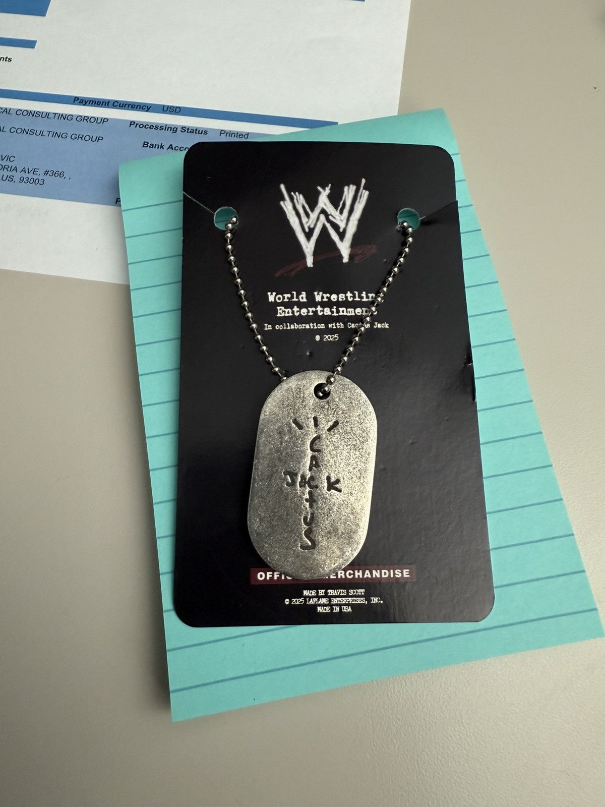 Travis Scott × WWE Travis Scott WWE collab dog tags Size ONE SIZE - 2 Thumbnail