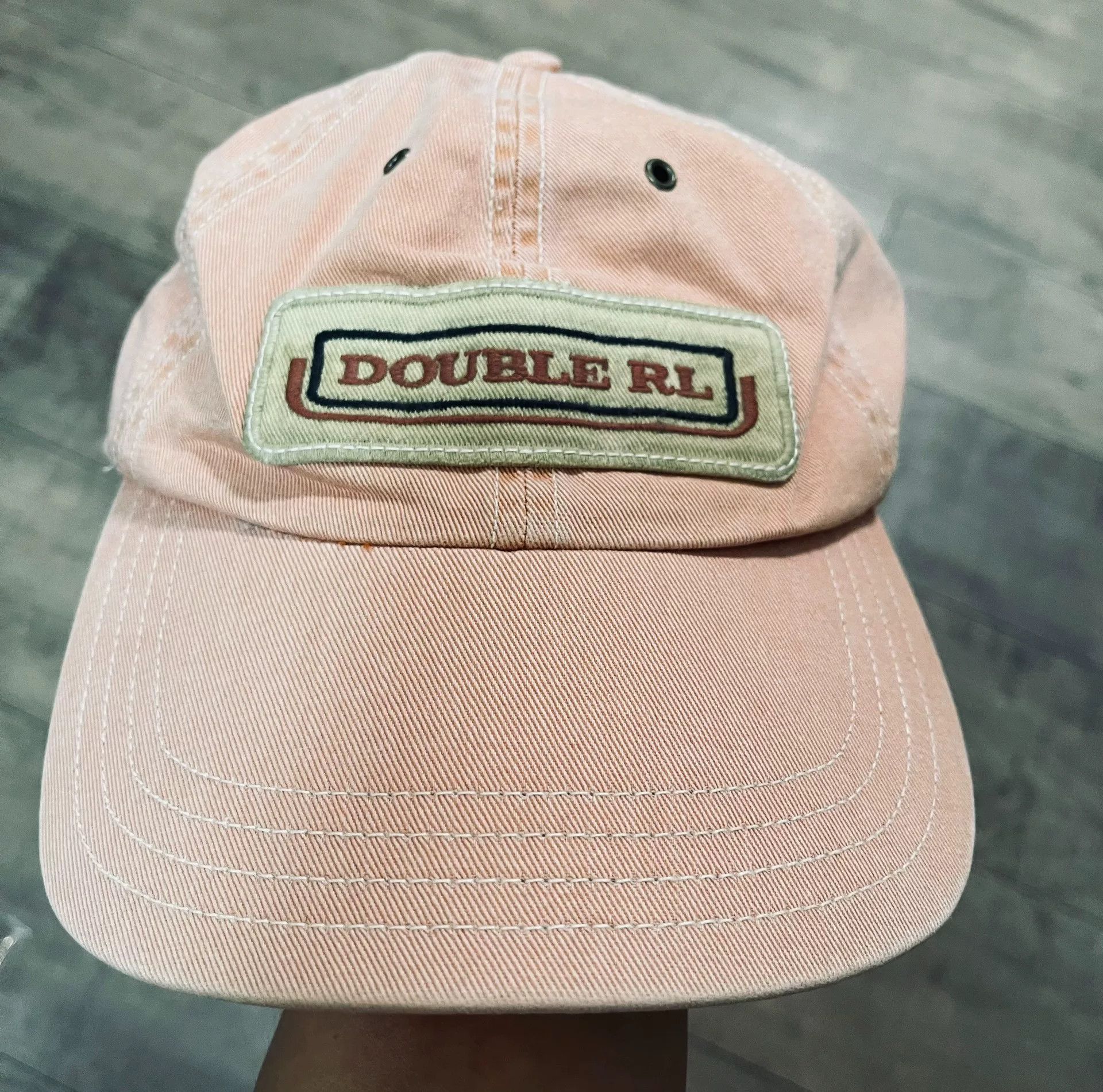 RRL Ralph Lauren RRL Washed Vintage Watermelon Red Baseball Cap Size ONE SIZE - 1 Thumbnail