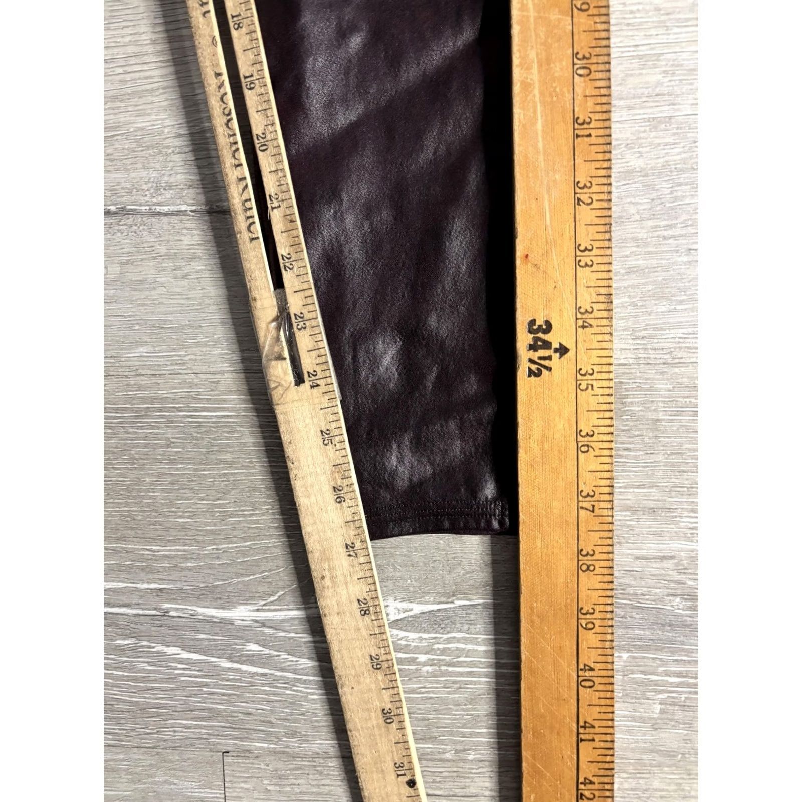 Spanx Spanx Leggings Womens 2X Purple Faux Leather High Rise Ankle Shaping Slimming Size 40" / US 18 - 7 Thumbnail