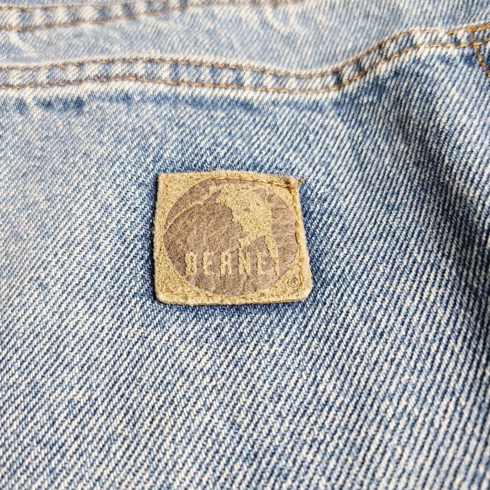 Vintage Berne Jeans 40x30 Denim Zipper Pants Regular Pants Mens 5-Pocket Blue Cotton Denim Solid Medium Wash Zipper Work Outdoor) Size US 40 / EU 56 - 7 Thumbnail
