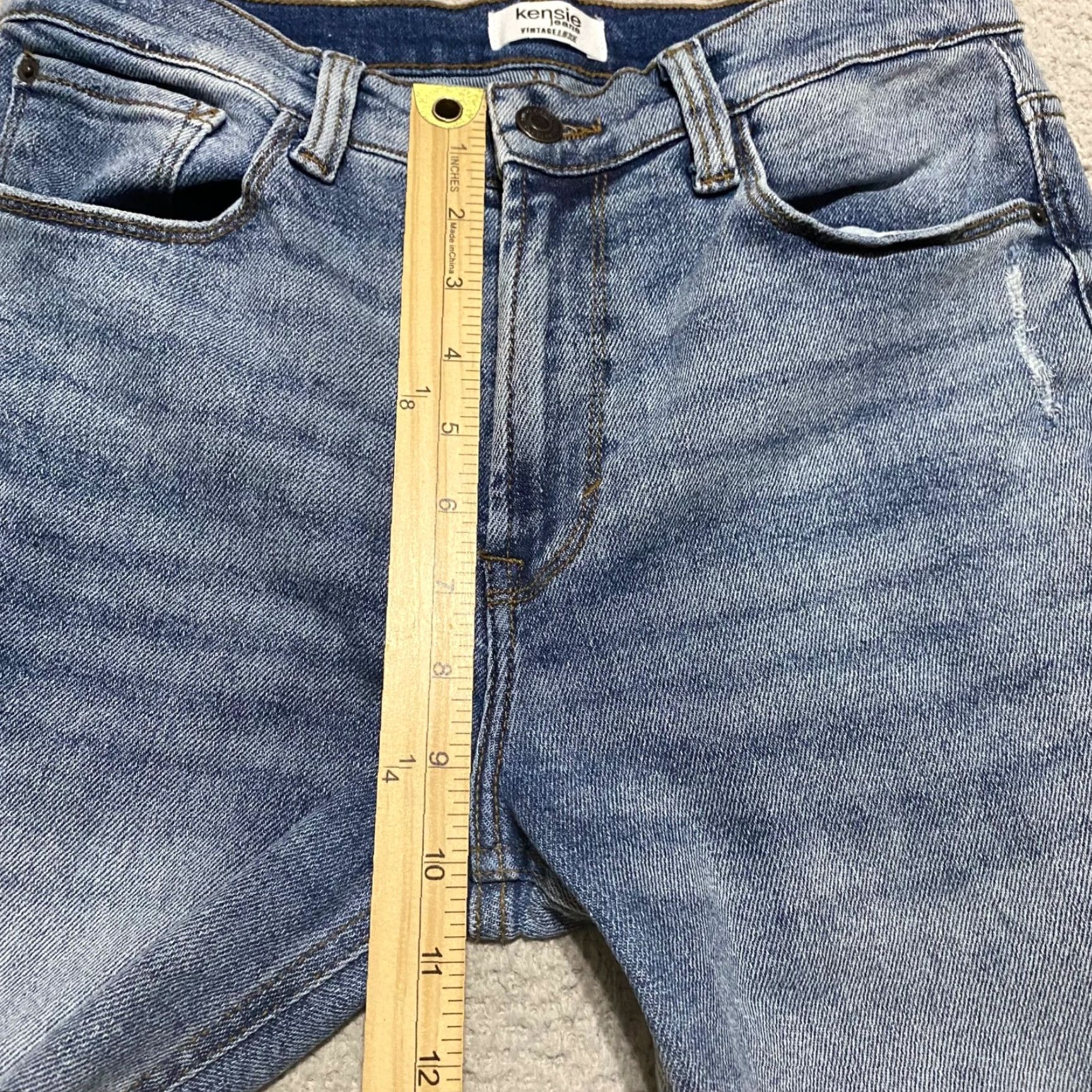 Vintage Kensie Jeans Womens Jeans Blue Denim High Rise Skinny Kelsey Distressed 27 in Waist 8 Reg Inseam Fashion Pants Boys? Wait. Size 30" / US 8 / IT 44 - 7 Thumbnail