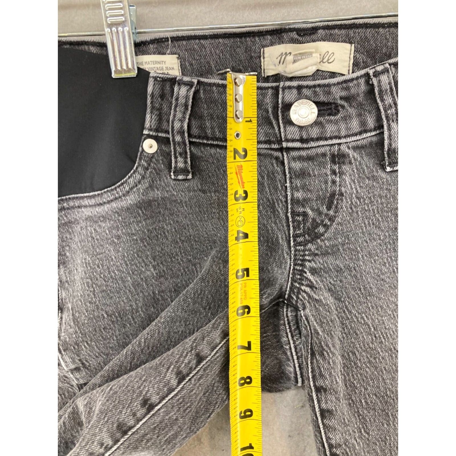 Madewell Madewell Maternity Jeans 24 Black High Rise Perfect Vintage Skinny Cotton Blend Womens Size 42" / US 20 - 4 Thumbnail