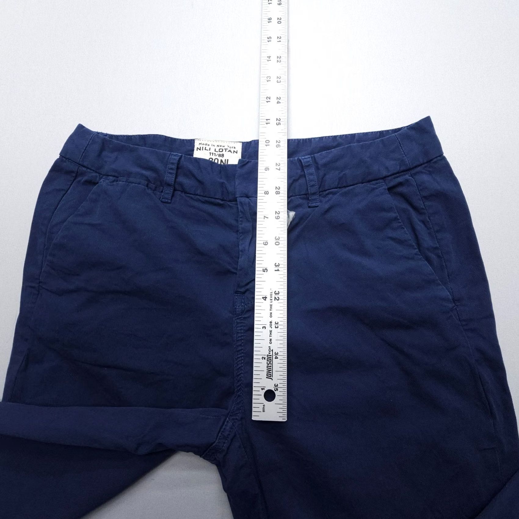 Nili Lotan Nili Lotan Montauk Pants 2 Marine Blue Chino Crop Cotton Blend Stretch Straight Fall (Mens) Size 26" / US 2 / IT 38 - 6 Thumbnail