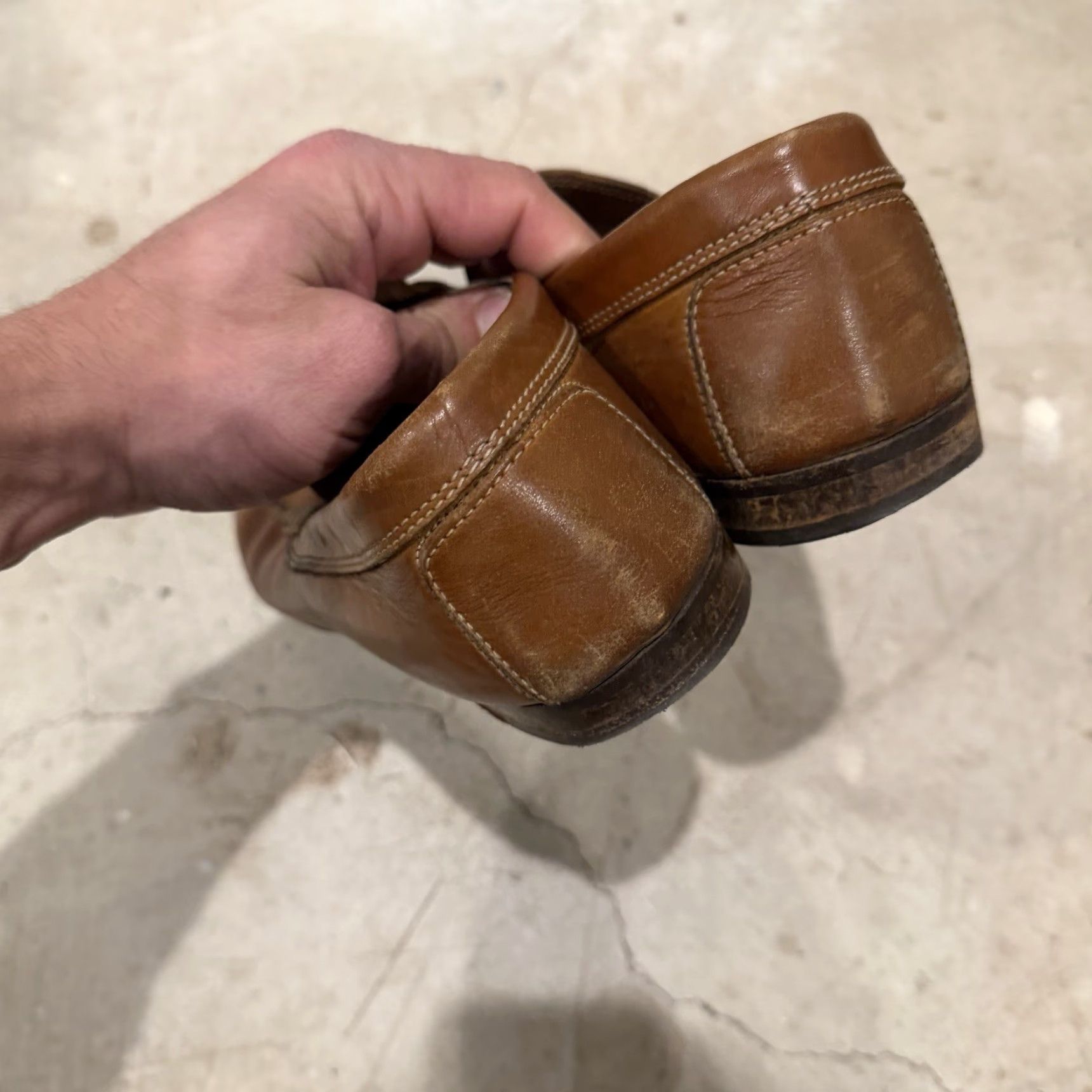 Donald Pliner DONALD PLINER Dustee Brown Leather Loafers Mens 9.5 M Italy Dress/Casual Slip On Suede Leather Cushioned Size US 9 / EU 42 - 6 Thumbnail