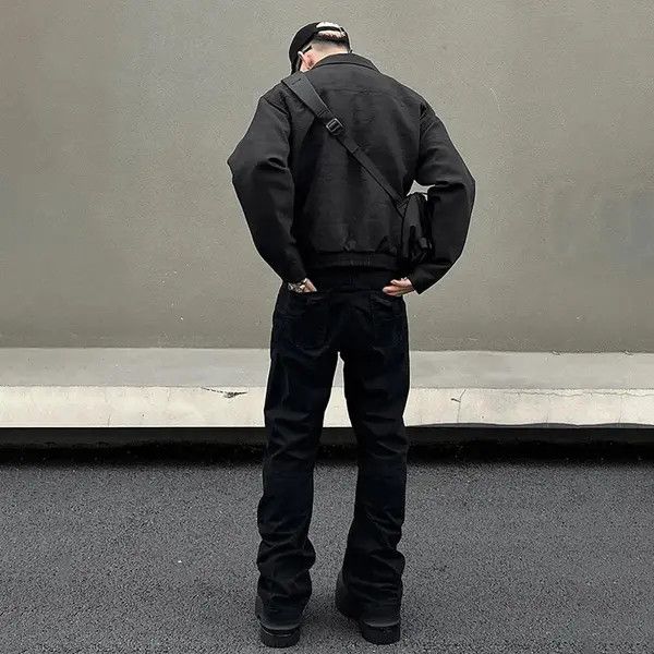 Vintage VIBE Black Slim Straight Carpenter Cargo Pants Size US 32 / EU 48 - 2 Thumbnail