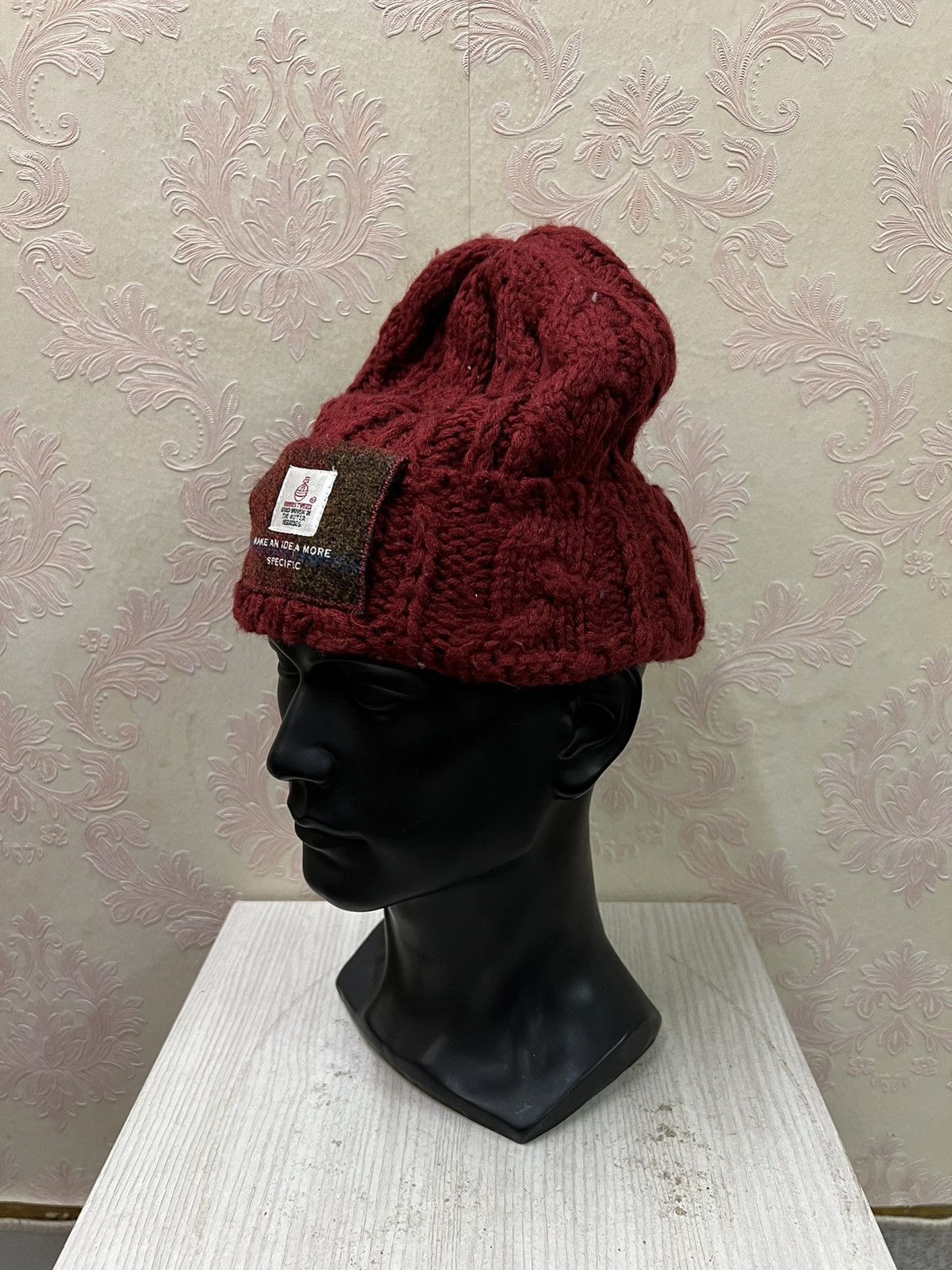 Japanese brand Harris Tweed Closshi Crochet Beanie Hats