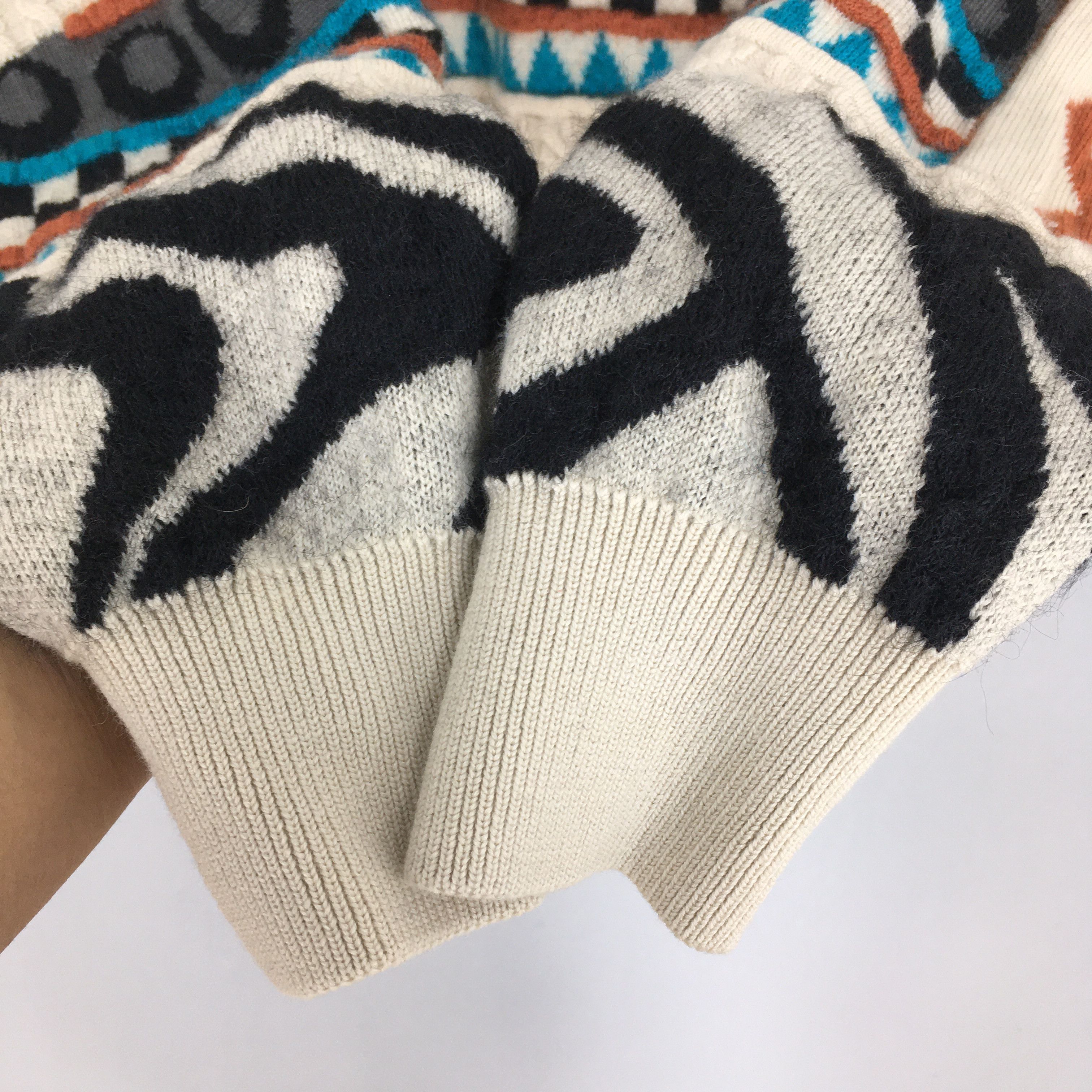 Vintage Mr Junko Navajo Knitwear Wool 3D Coogi Style Sweater Medium Size US M / EU 48-50 / 2 - 3 Thumbnail