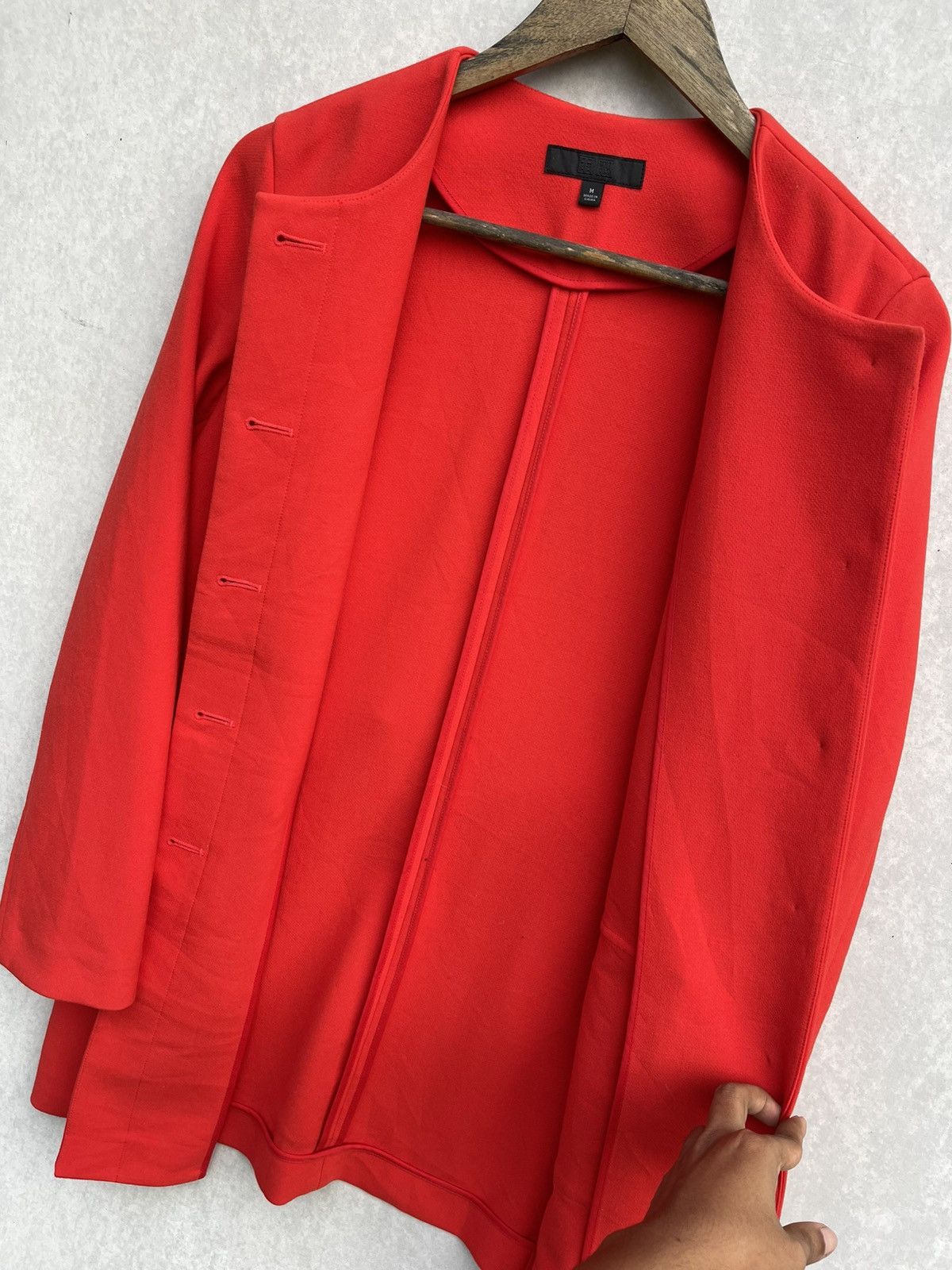 Uniqlo Uniqlo women's Collarless Single-brested Red Coat Size M / US 6-8 / IT 42-44 - 9 Thumbnail