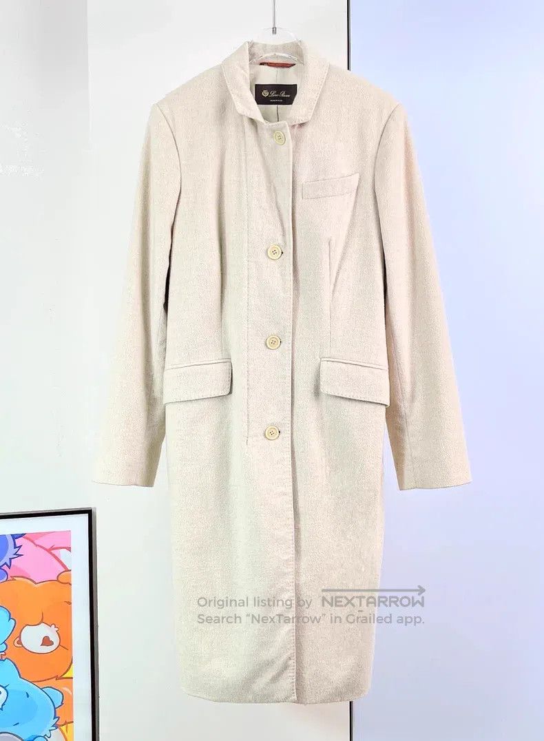 Loro Piana Loro Piana Beige Cashmere Stand Collar Coat Size S / US 4 / IT 40 - 1 Thumbnail