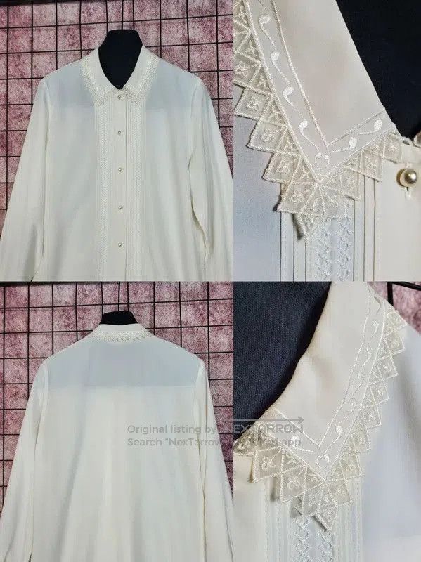 Burberry Burberry Embroidered Lace Long Sleeve Shirt. Size S / US 4 / IT 40 - 3 Thumbnail