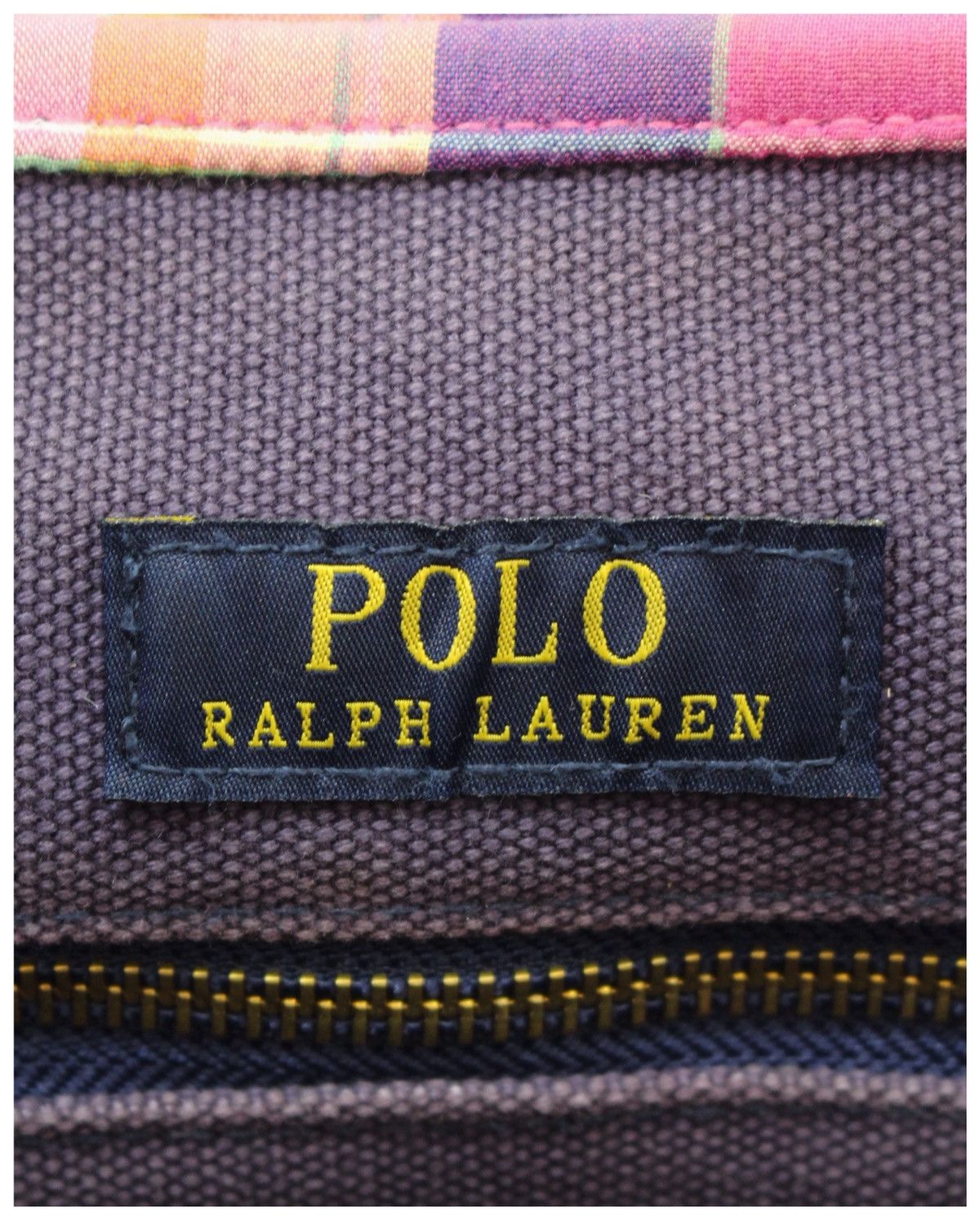 Polo Ralph Lauren × Ralph Lauren × Vintage 2000S POLO RALPH LAUREN MADRAS CANVAS TOTE BAG Size ONE SIZE - 7 Thumbnail