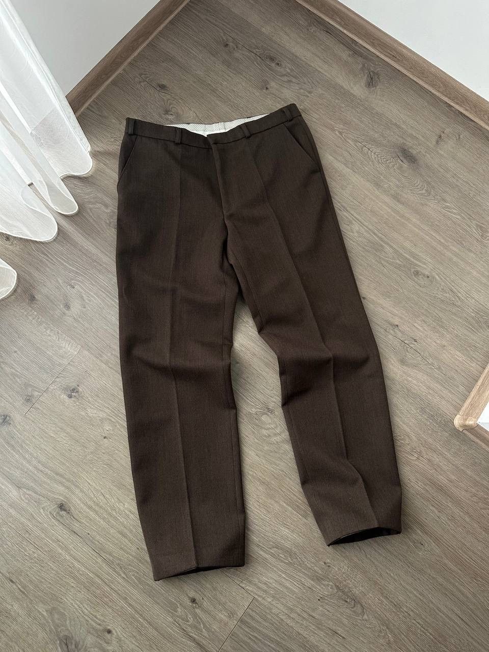 Japanese Brand × Vintage Vintage Antique Japanese Brown Wool Straight Pipes Pants Size 38R - 4 Thumbnail