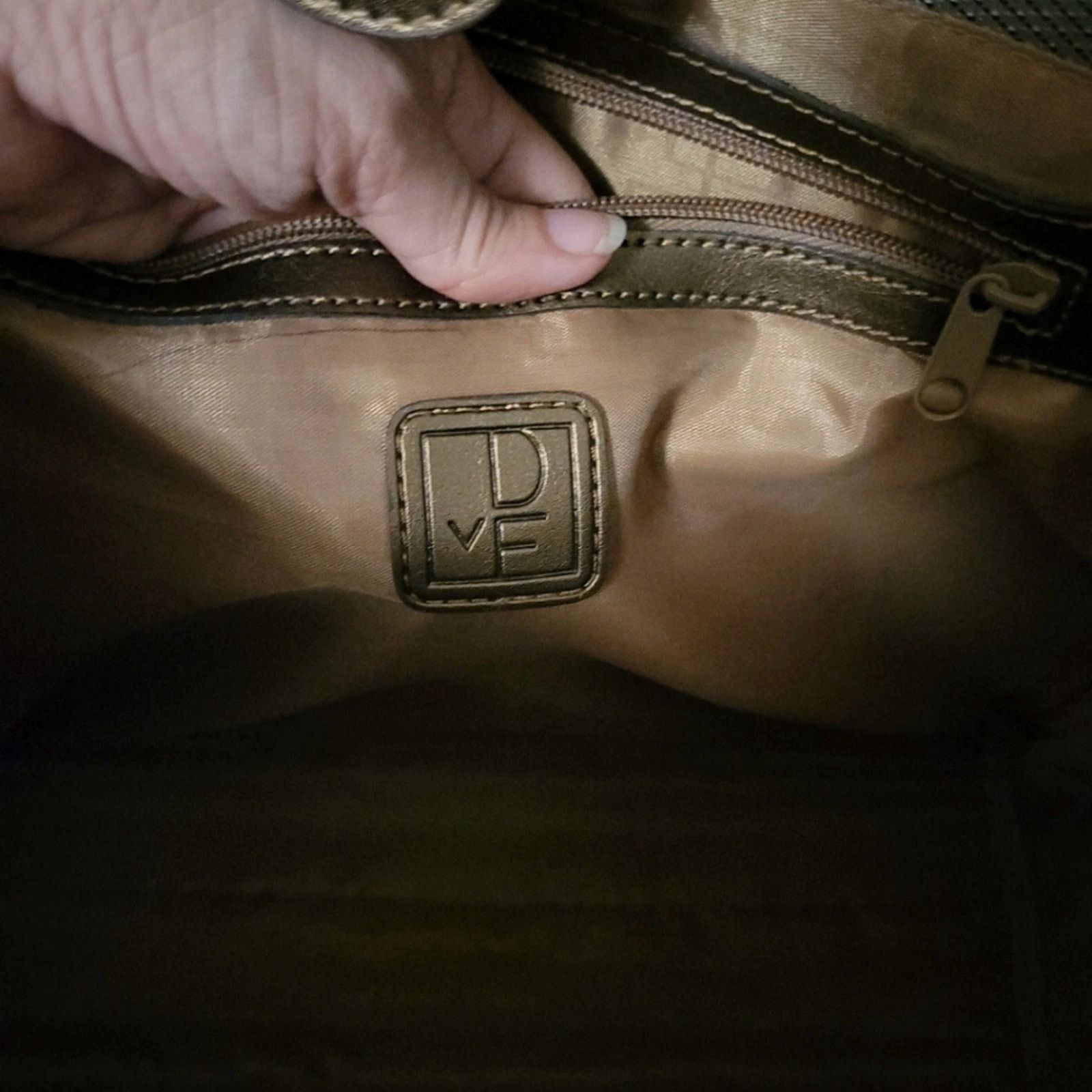 Diane von Furstenberg DVF Diane Von Furstenberg Tote Bag Olive Green and Brown Size ONE SIZE - 3 Thumbnail