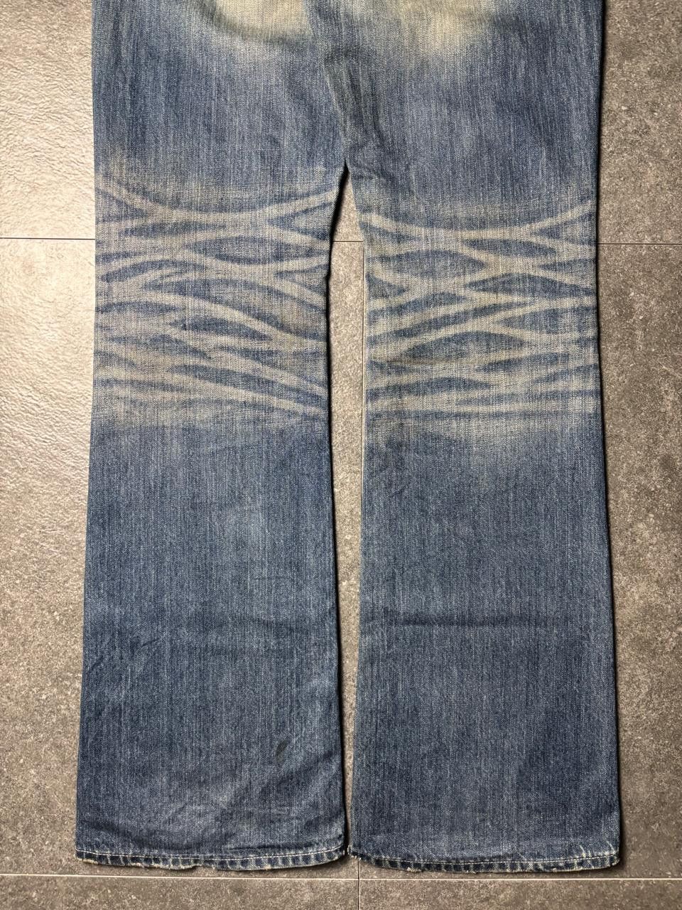 Japanese Brand 2000s Murder License Japan Distressed Flared Jeans Size US 34 / EU 50 - 12 Thumbnail