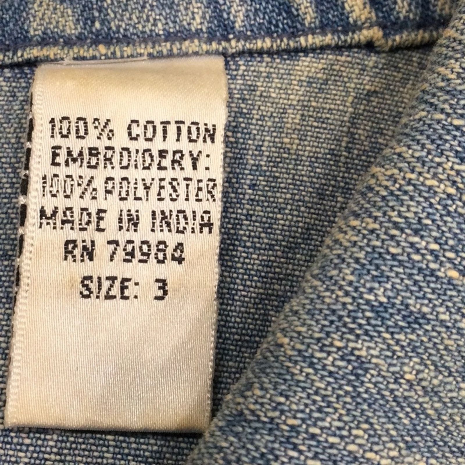 Chicos Chico's Design Vintage Artsy Beaded Jean Jacket 3/XL/16 Size XL / US 12-14 / IT 48-50 - 14 Thumbnail