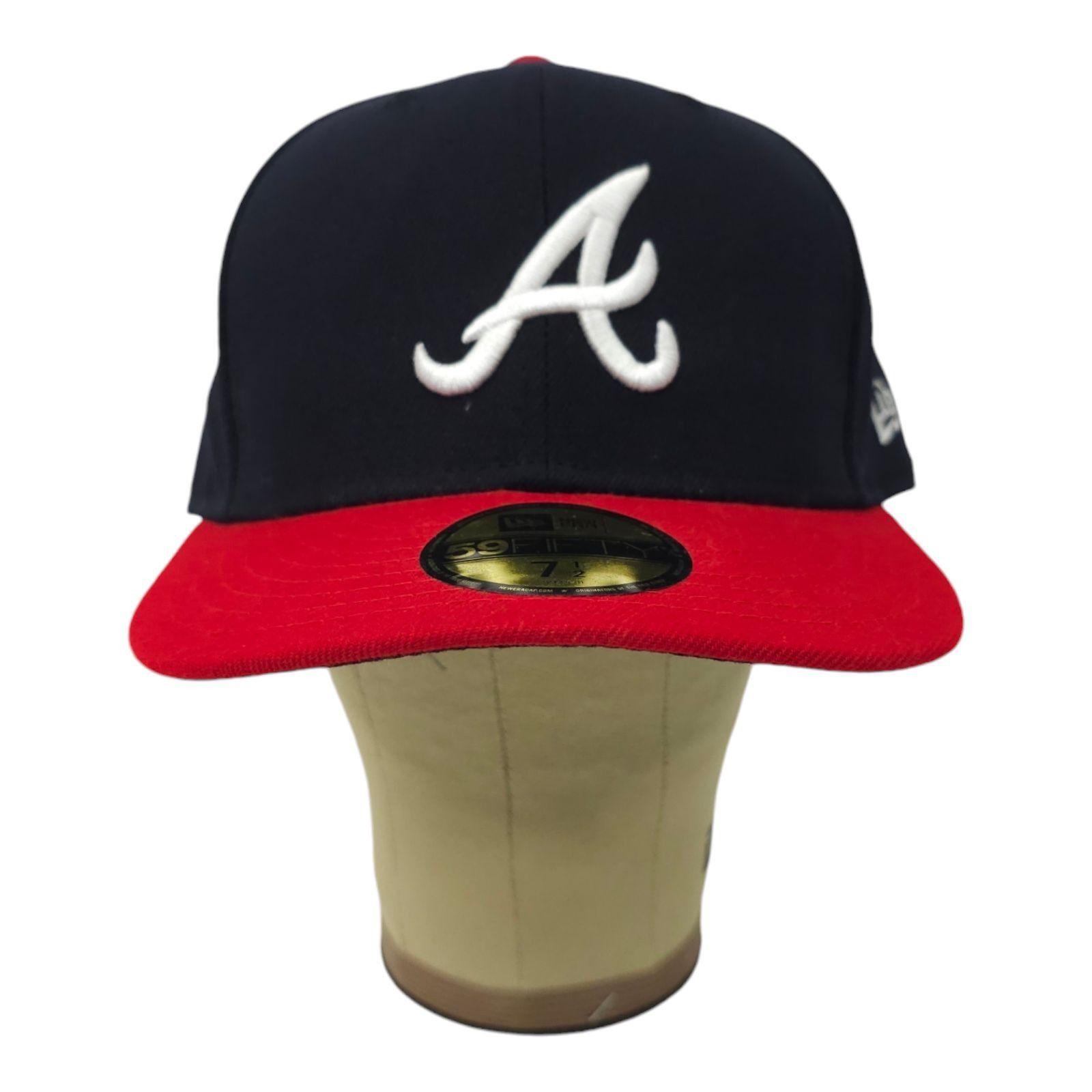 New Era Atlanta Braves Fitted 7 1/2 Hat MLB Cap Embroidered Logo New Size ONE SIZE - 9 Thumbnail